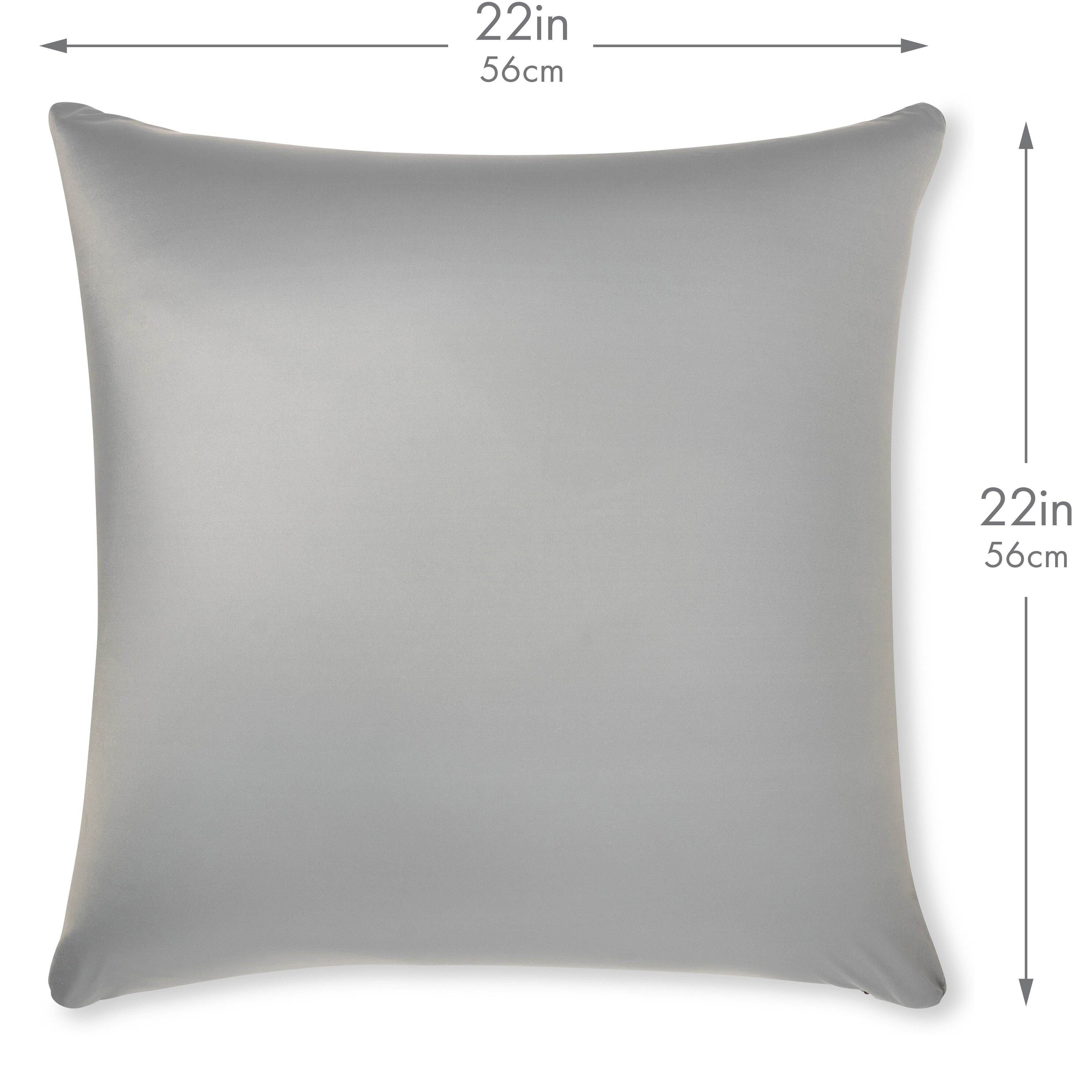 Throw Pillow Cozy Soft Microbead Light Grey: 1 Pc