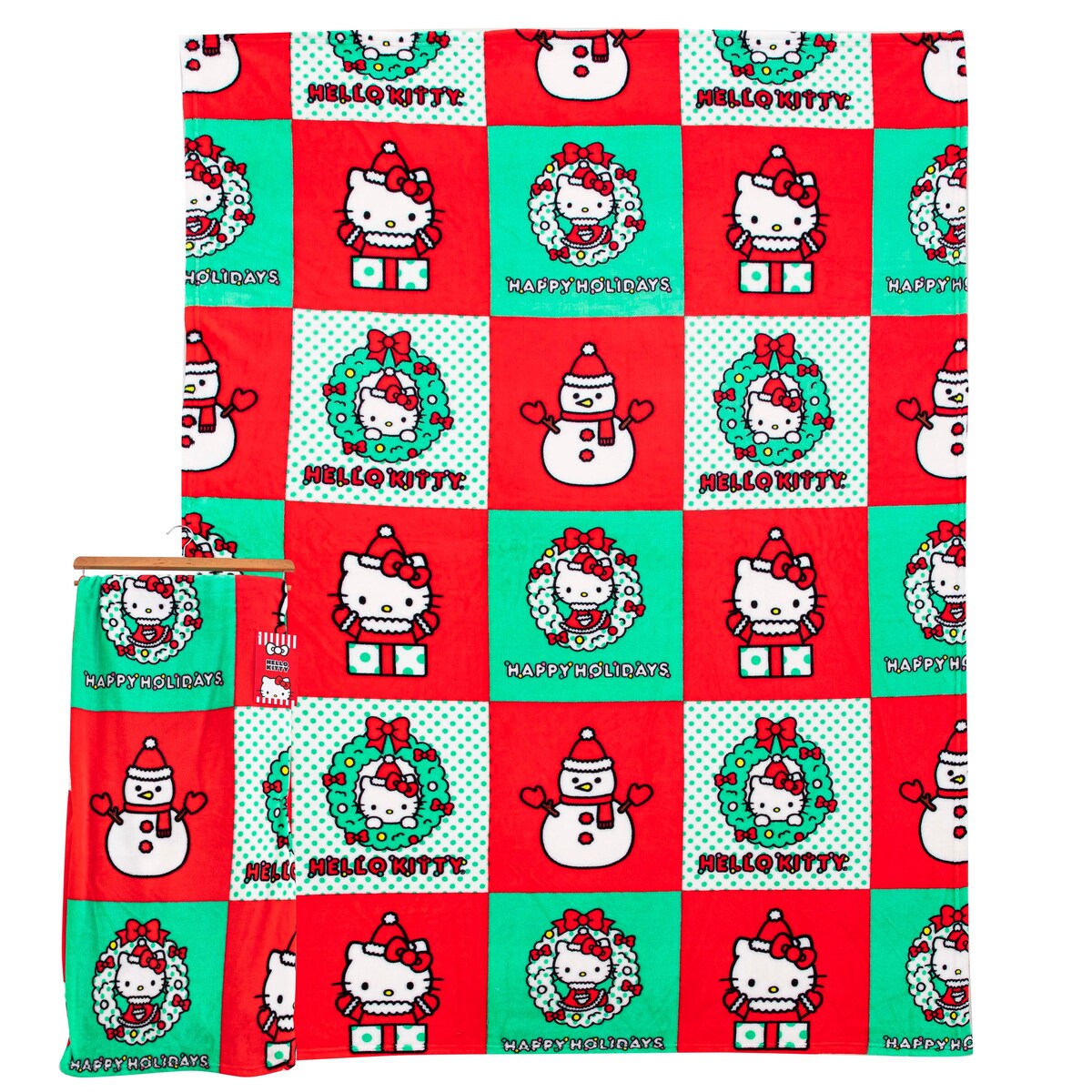 Sanrio Hello Kitty Holiday Hugs Silk Touch Throw Blanket