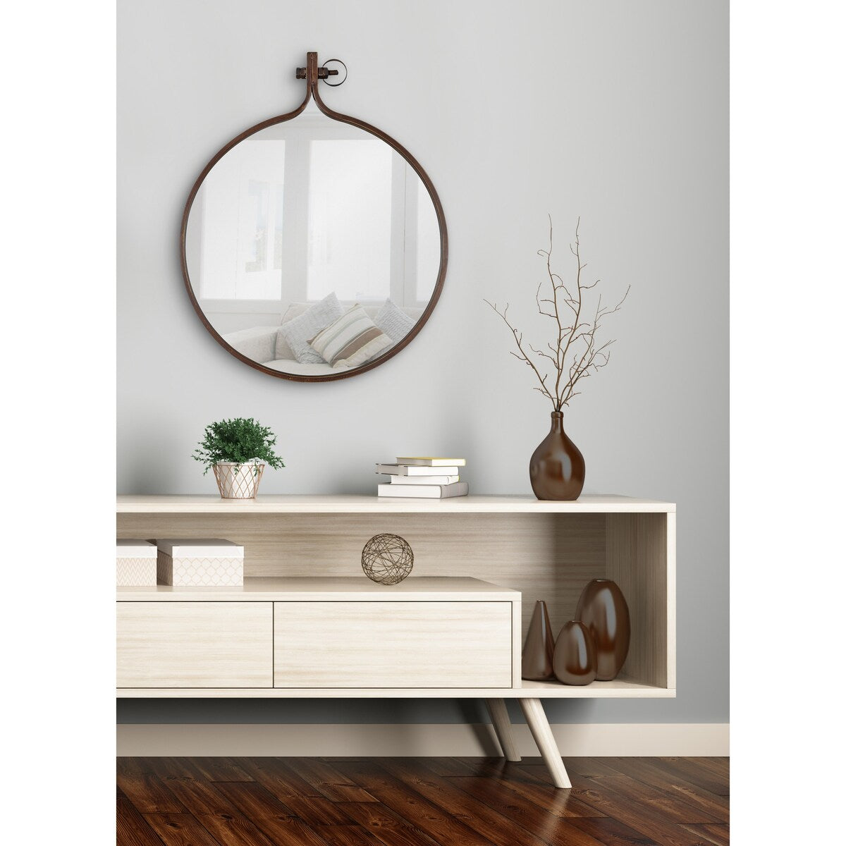 Kate and Laurel Yitro Round Wall Mirror