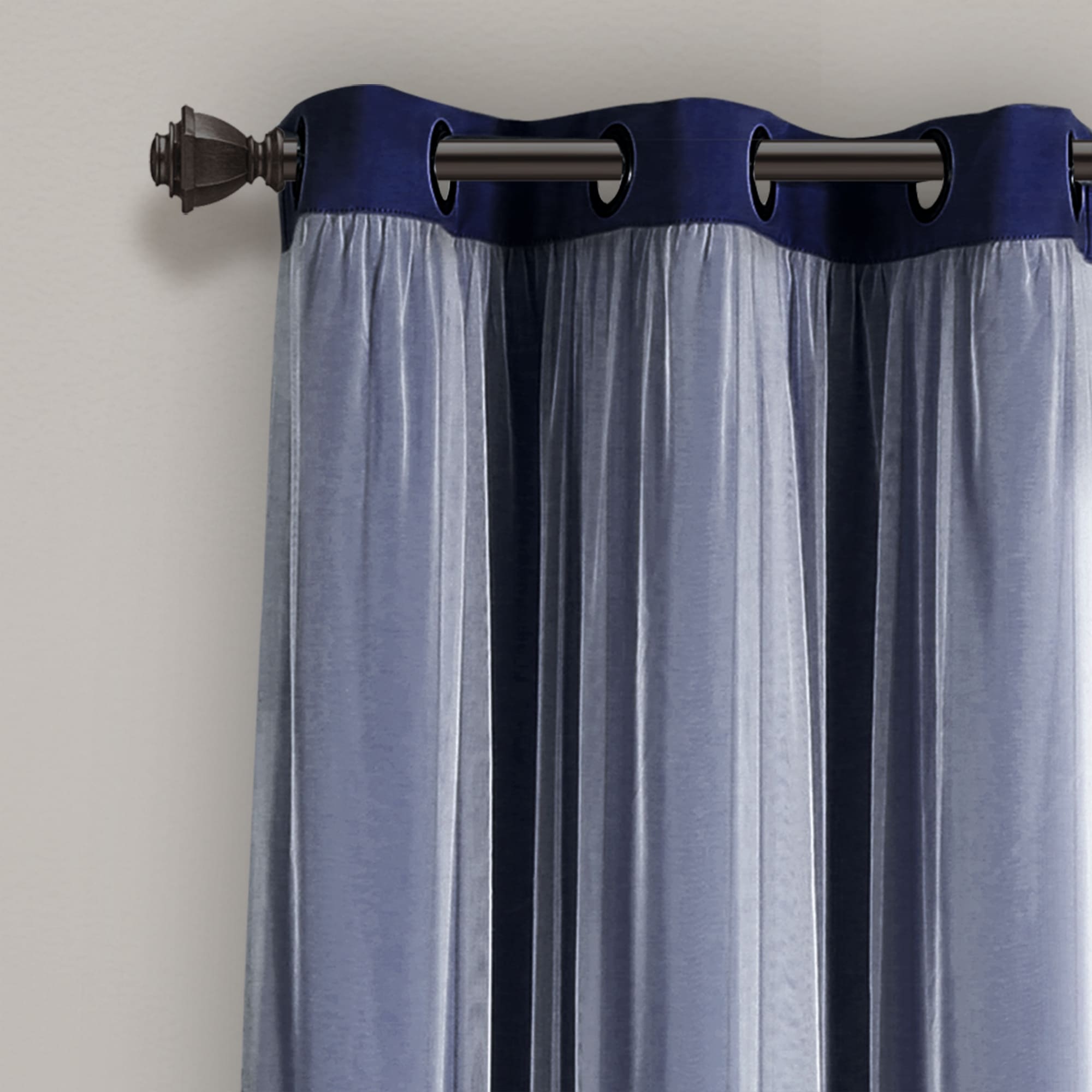 Lush Decor Grommet Sheer Panel Pair with Insulated Blackout Lining