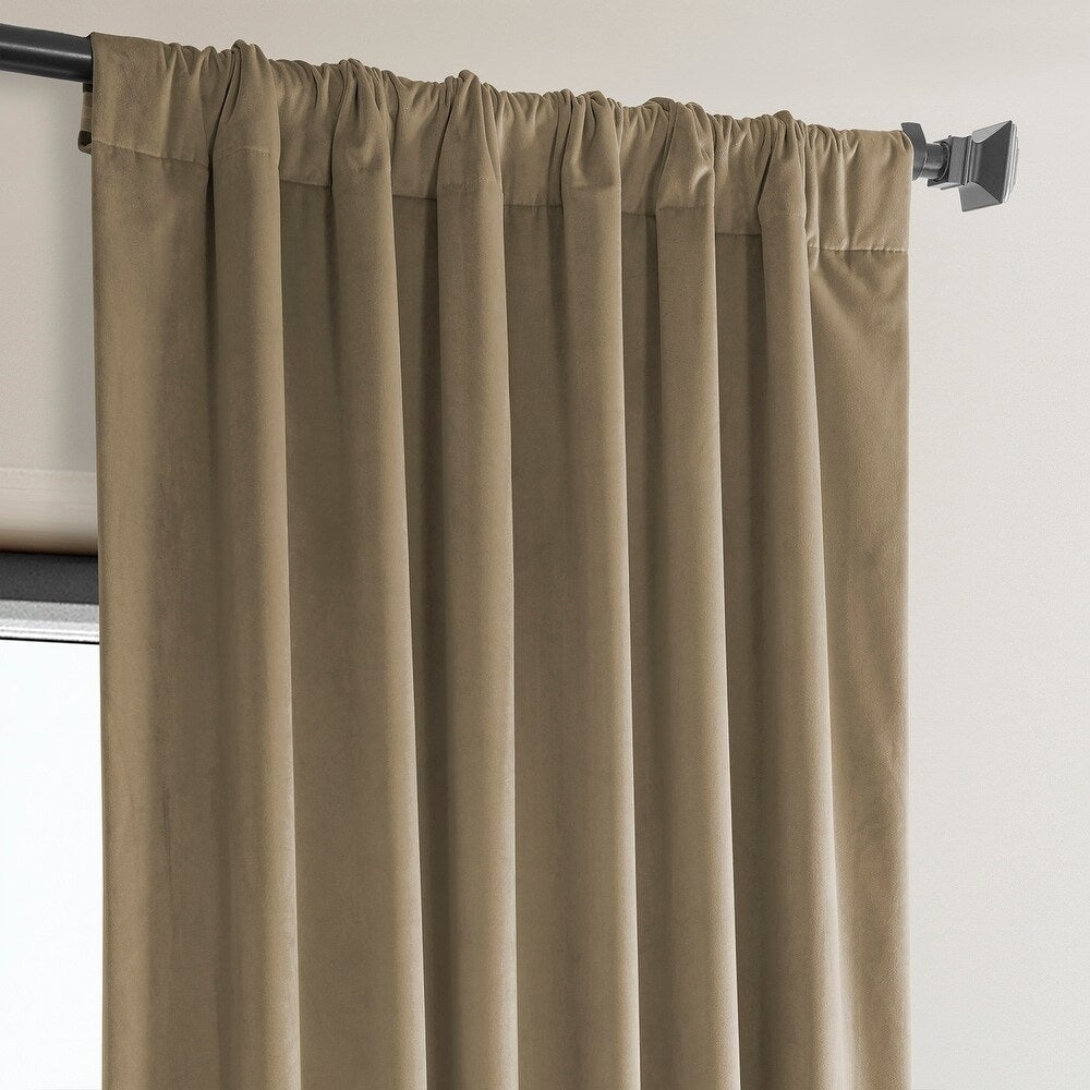 Exclusive Fabrics Plush Velvet Room Darkening Curtain (1 Panel)