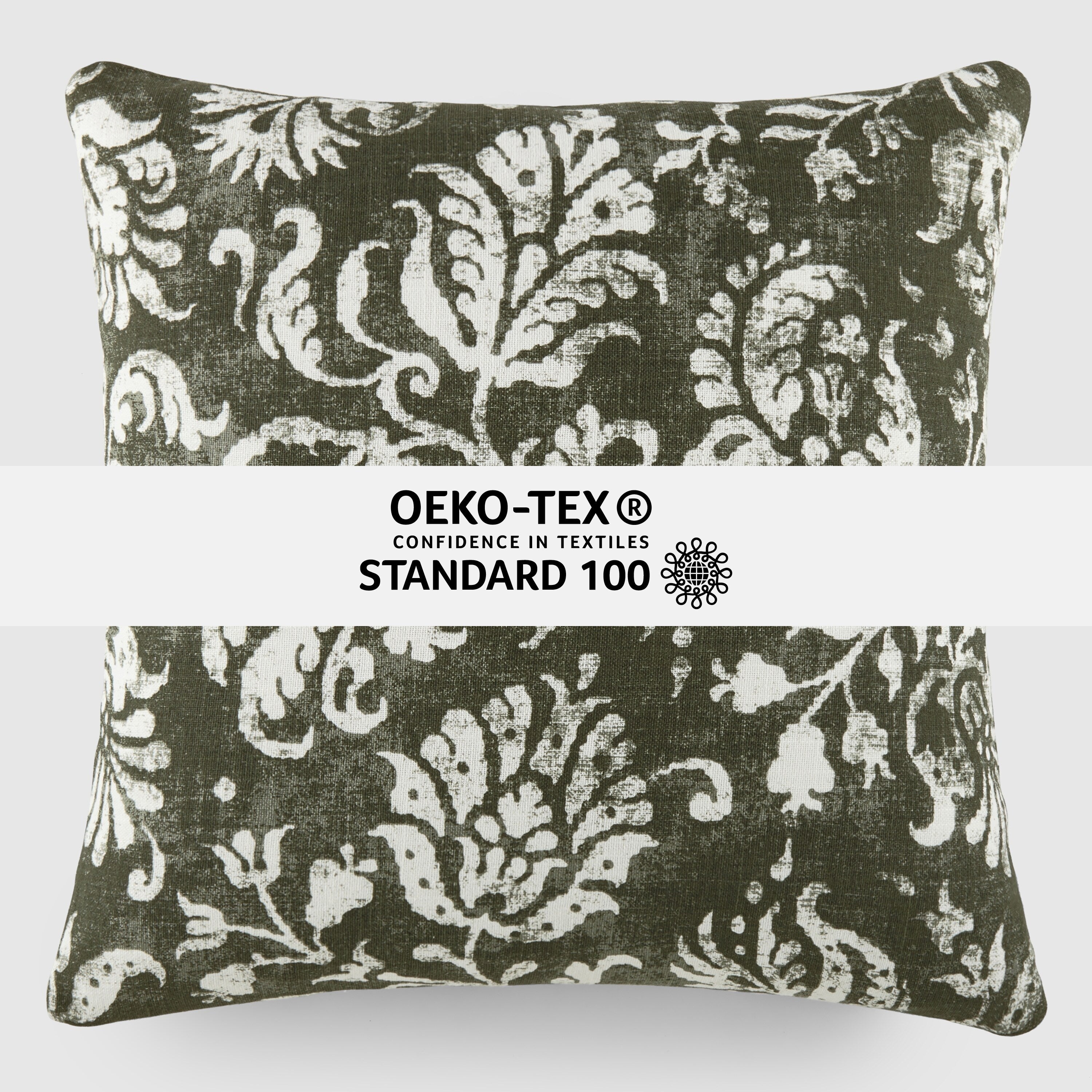 Elegant Patterns Cotton Decor Throw Pillow in Distressed Floral