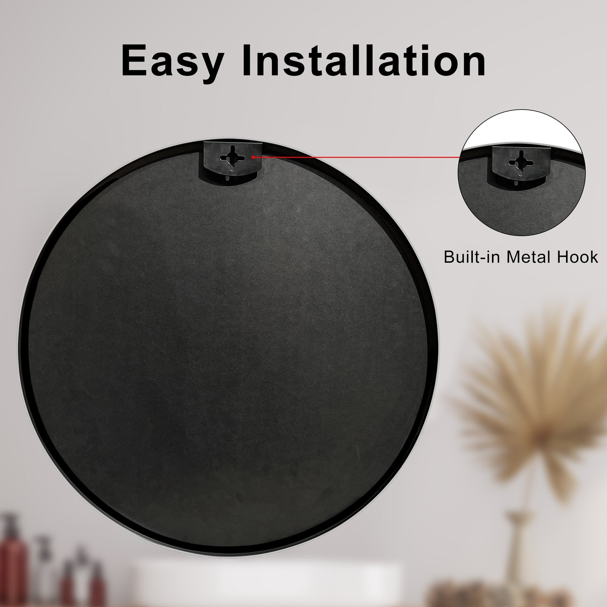 Modern Bathroom Wall Mounted Round Vanity Mirror