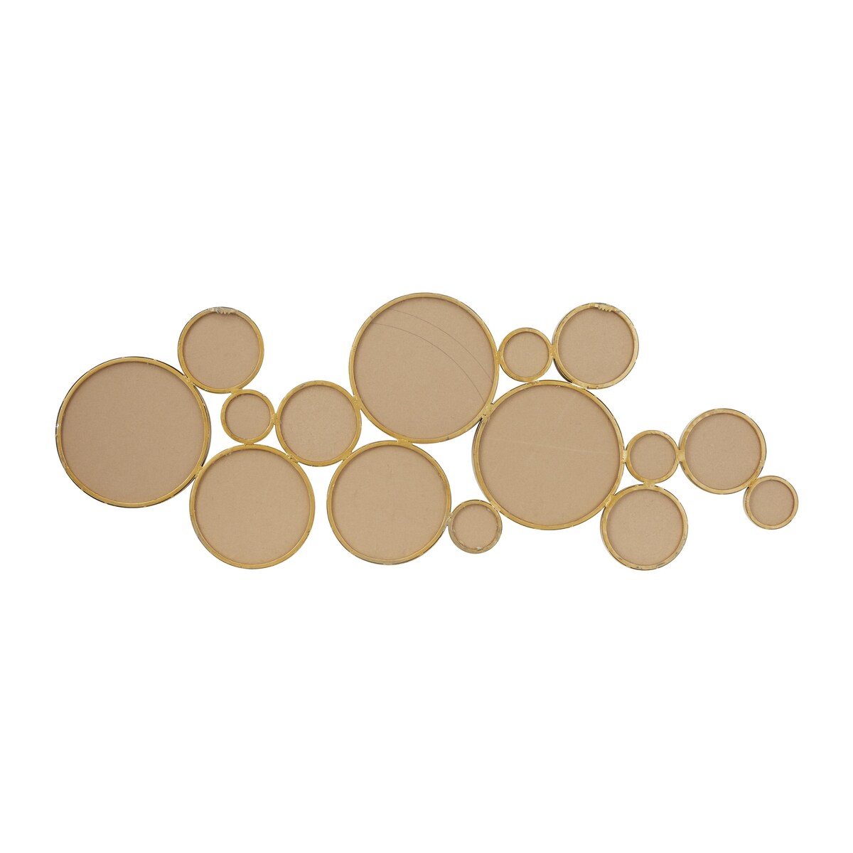 Metal Bubble Cluster Room Wall Mirror - Gold - CosmoLiving by Cosmopolitan