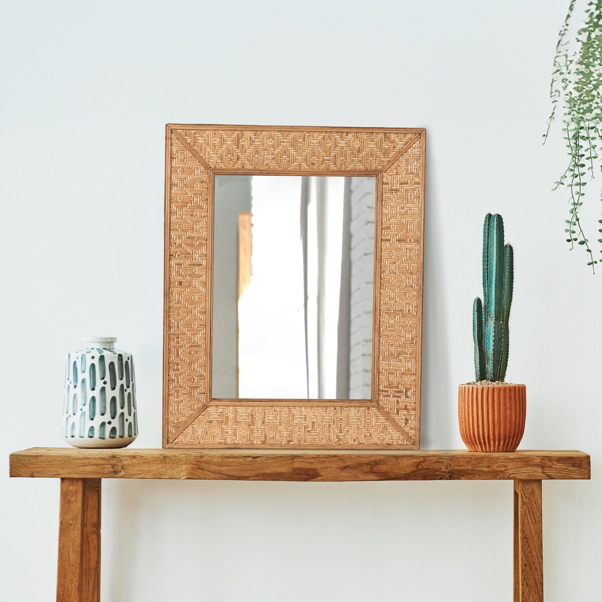 Rattan Framed Wall Mirror