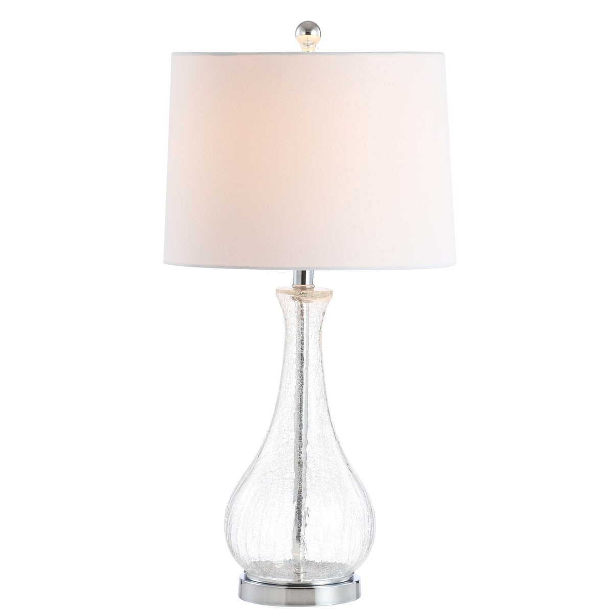 SAFAVIEH Lighting Elsgard 28-inch Crackle Glass LED Table Lamp - 14 W x 14 D x 28 H - 14Wx14Dx28H