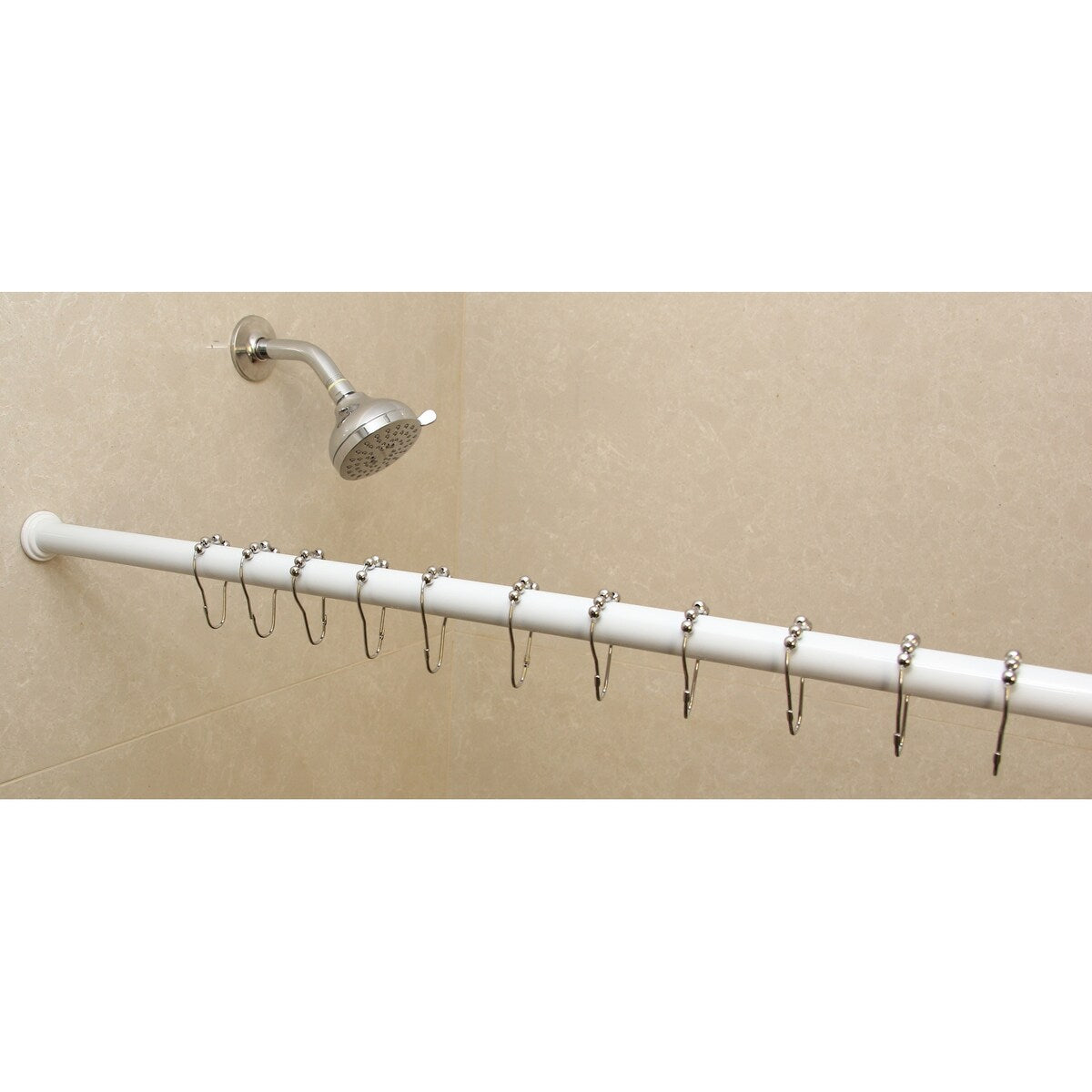 1-inch Adjustable Tension-mounted Shower or Window Curtain Rod