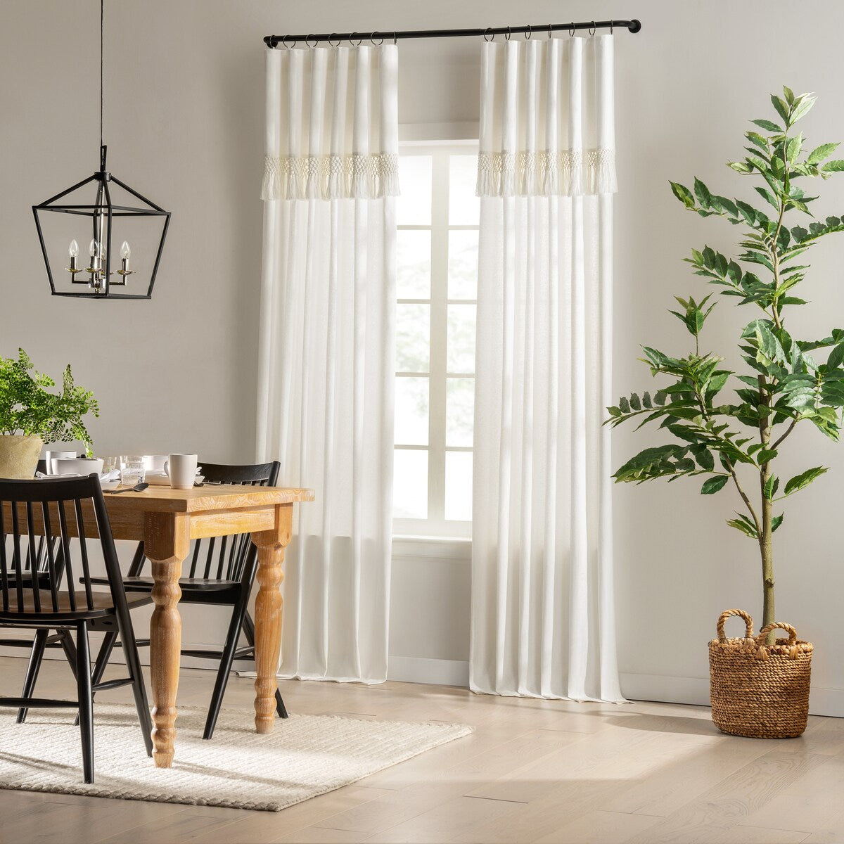 Mercantile Lucinda Light Filtering Ringed Window Curtain Panel