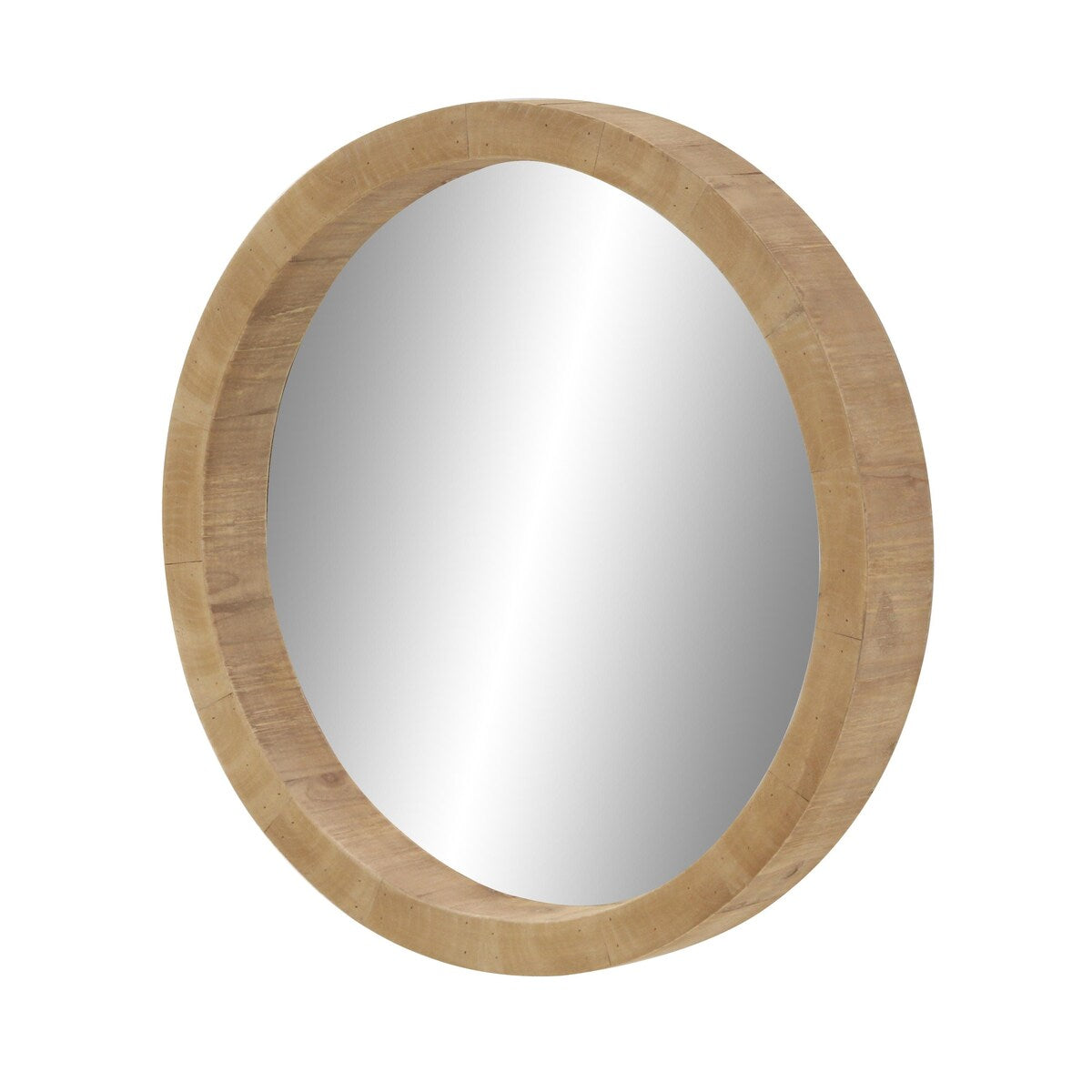 Wood Minimalistic Room Wall Mirror - Brown - Roche River Decor