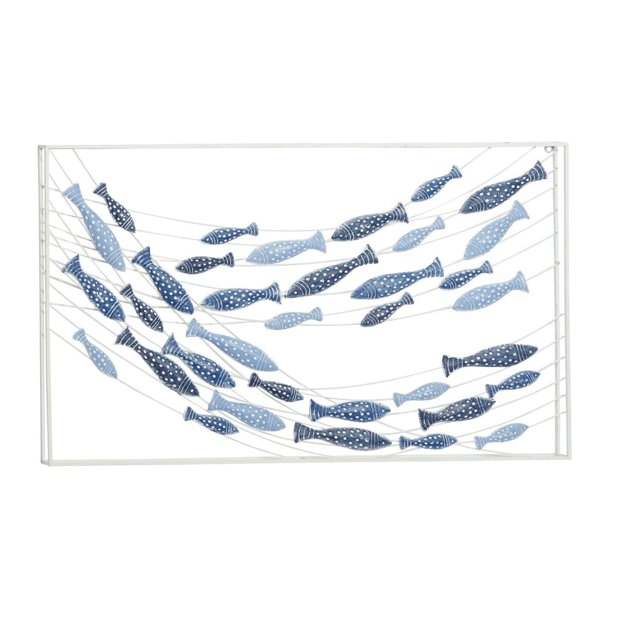 Metal Fish Home Wall Decor - Blue - Roche River Decor