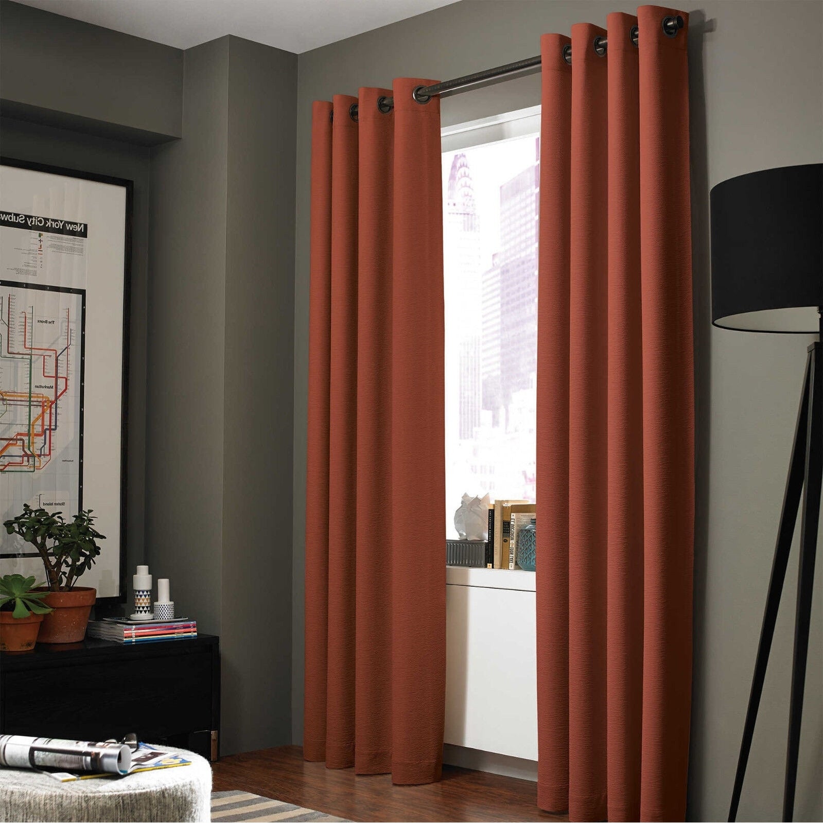 2 Pcs 95 Inch Heavy Insulated Blackout Curtain Panels