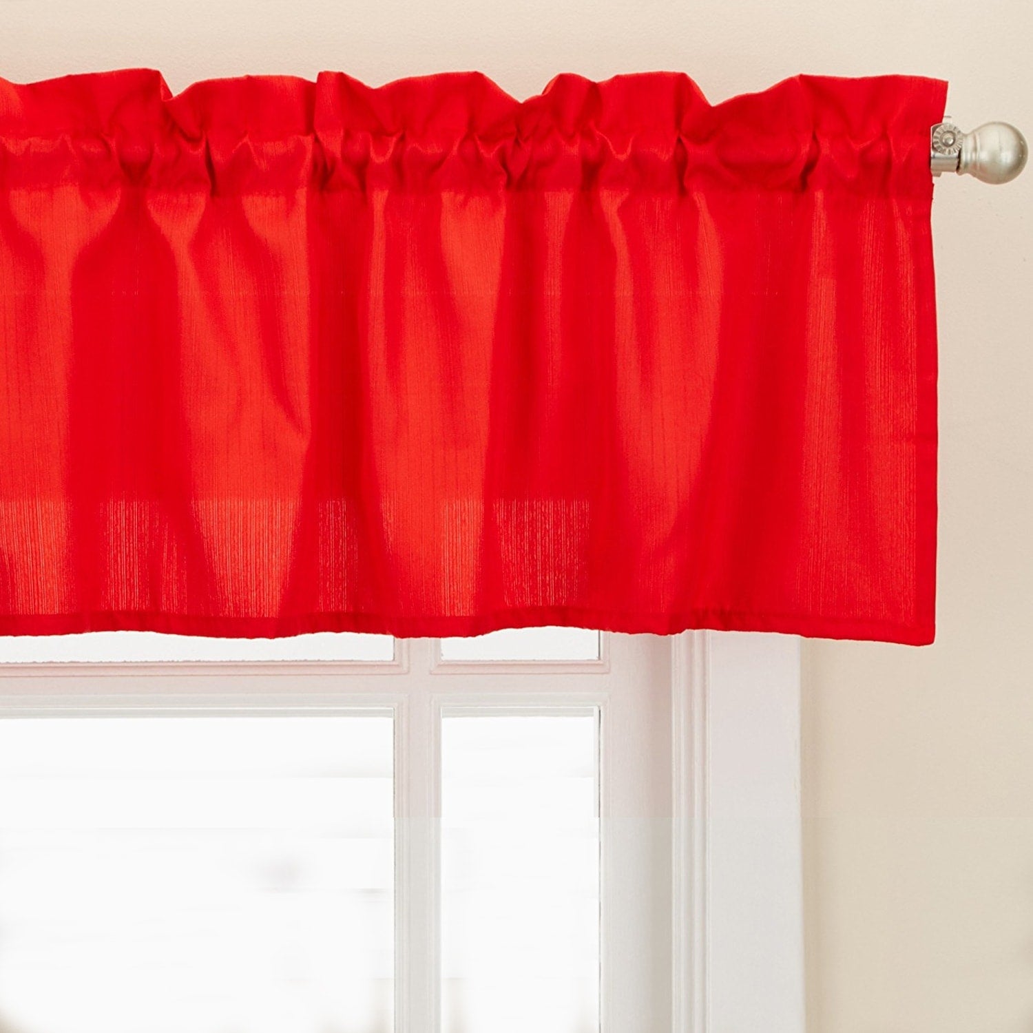 Opaque Ribcord Kitchen Curtain Pieces - Tiers/ Valances/ Swags