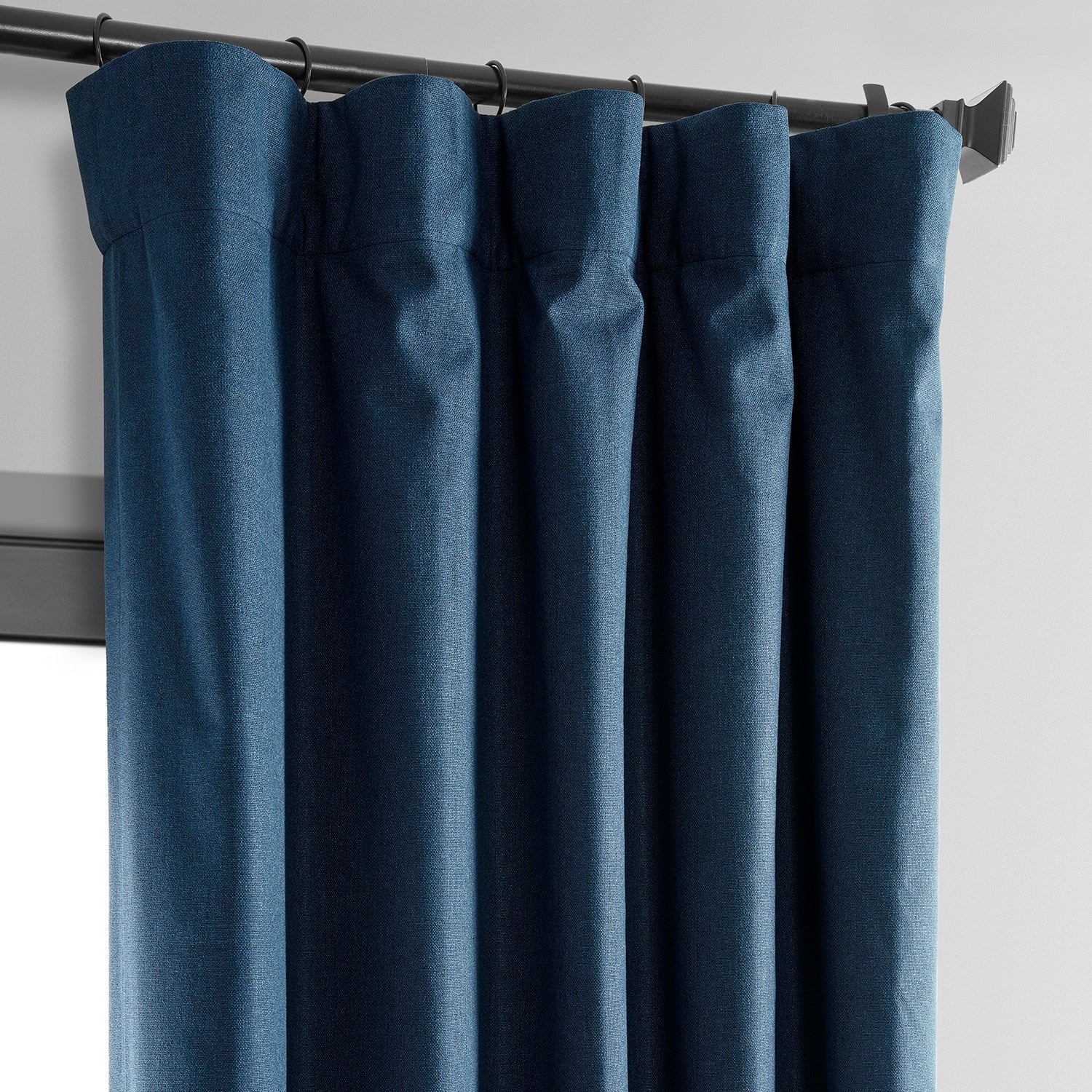 Exclusive Fabrics Vintage Thermal Cross Linen Weave Blackout Curtains (1 Panel)