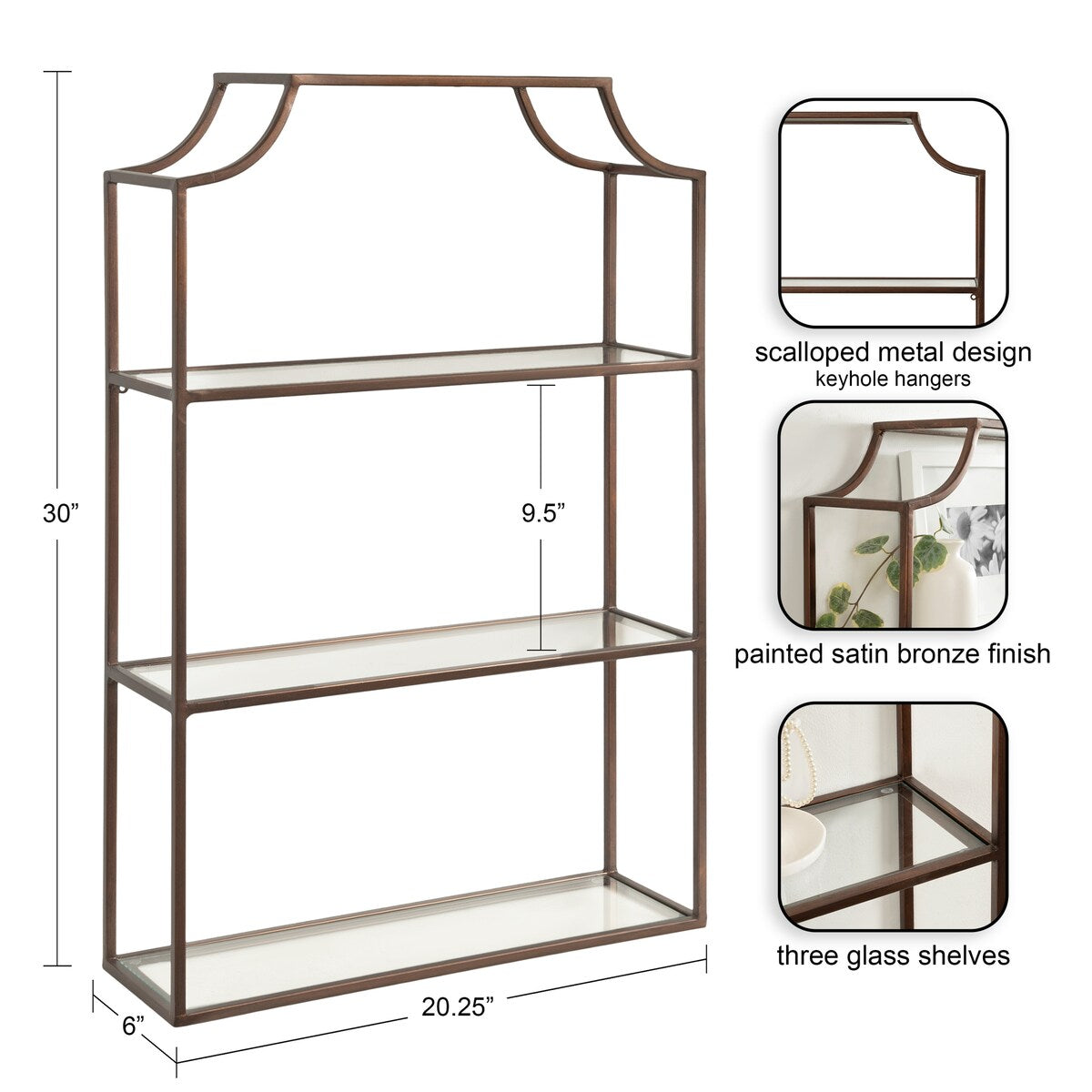 Kate and Laurel Ciel 4-tier Wall Shelf