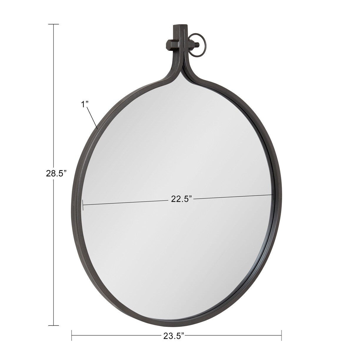 Kate and Laurel Yitro Round Wall Mirror