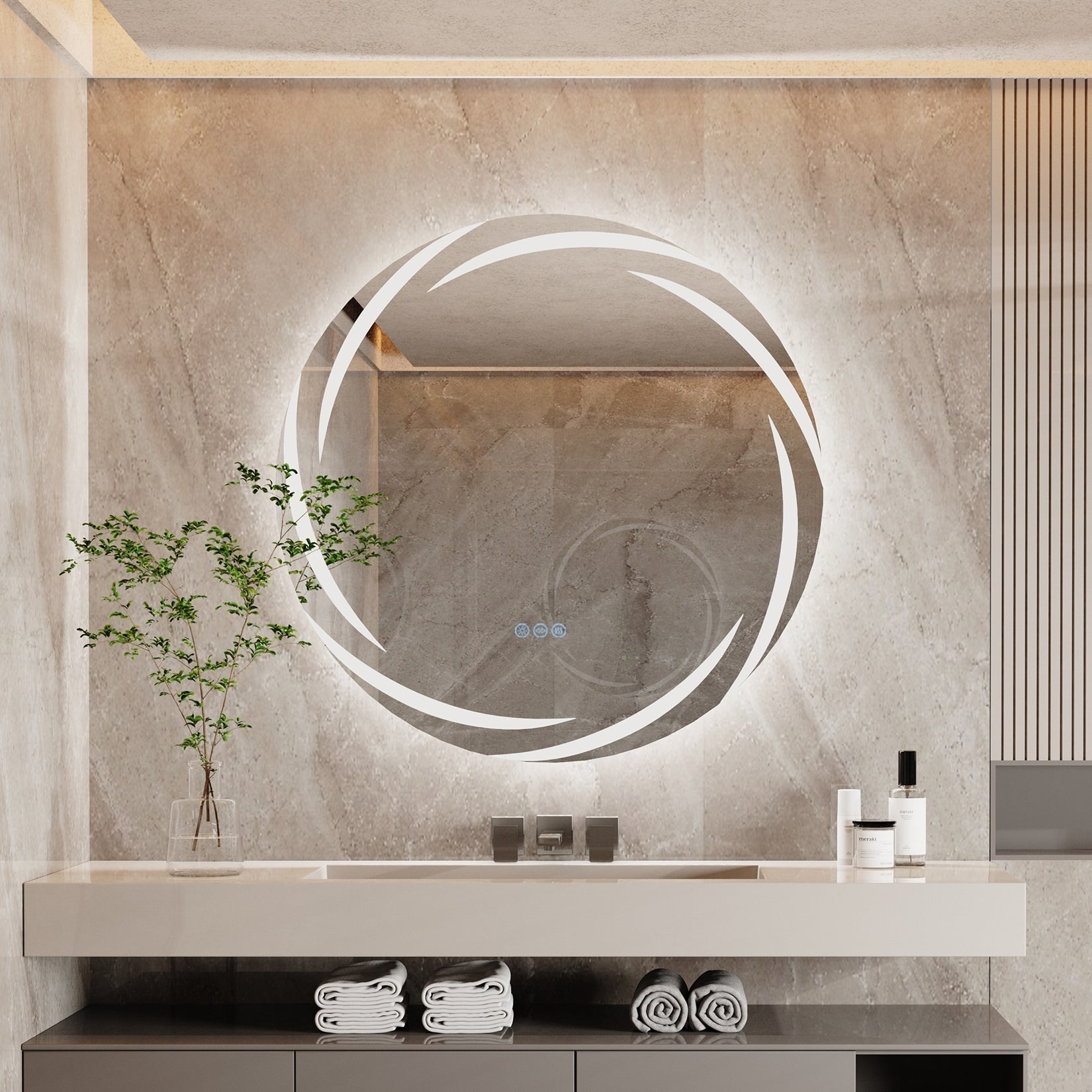 Unique Large Led Lighted Bathroom Mirror Backlit No Flicker