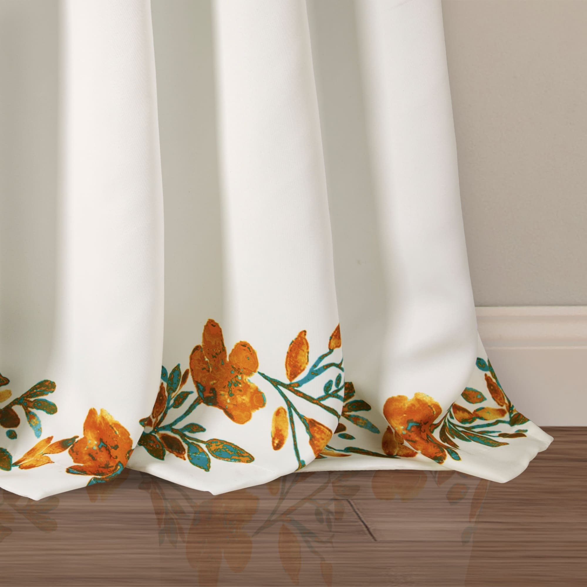 Porch & Den Elcaro Floral Room Darkening Curtain Panel Pair