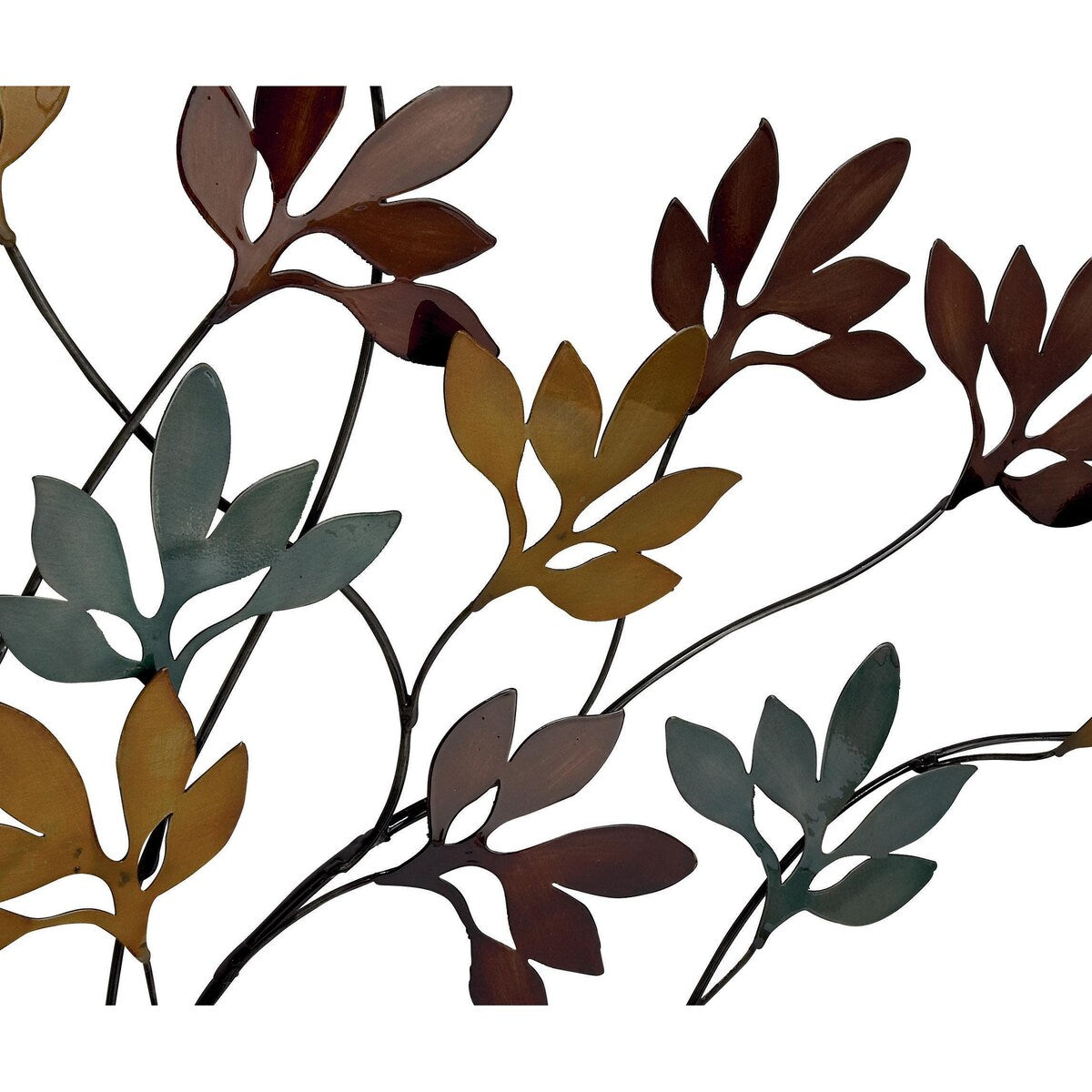 Metal Tree Home Wall Decor with Leaf Detail - Multi Colored - Roche River Decor