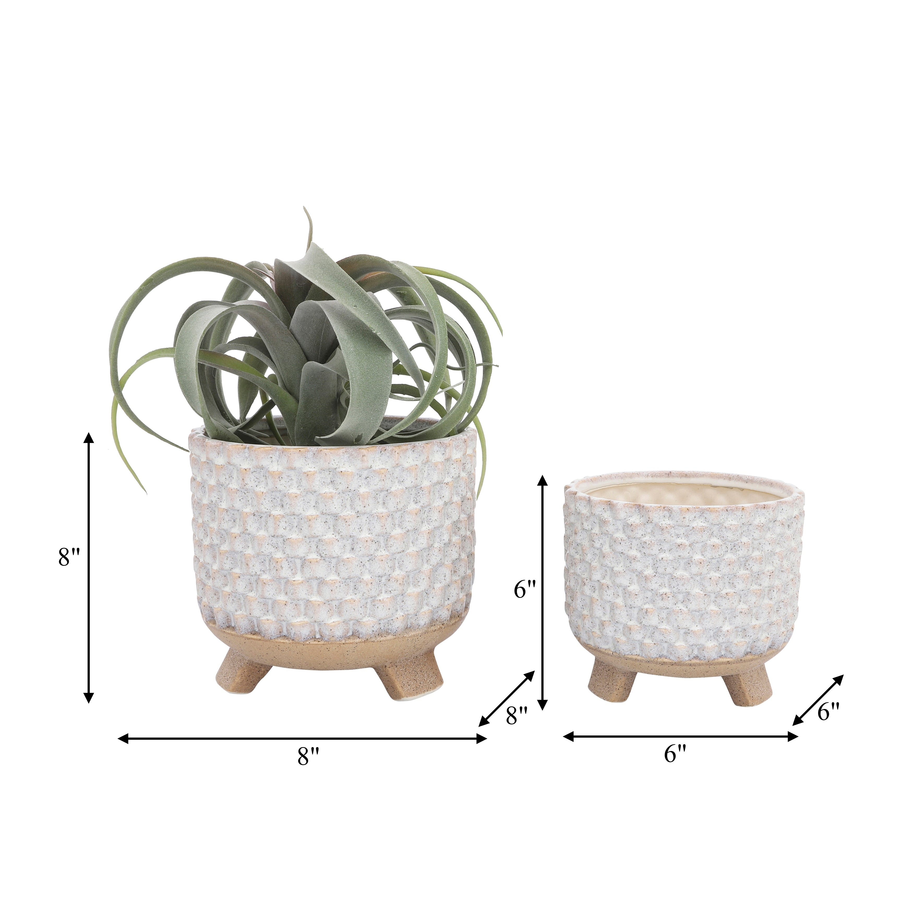 Sagebrook Home Artisan Crafted Ceramic Planter Set