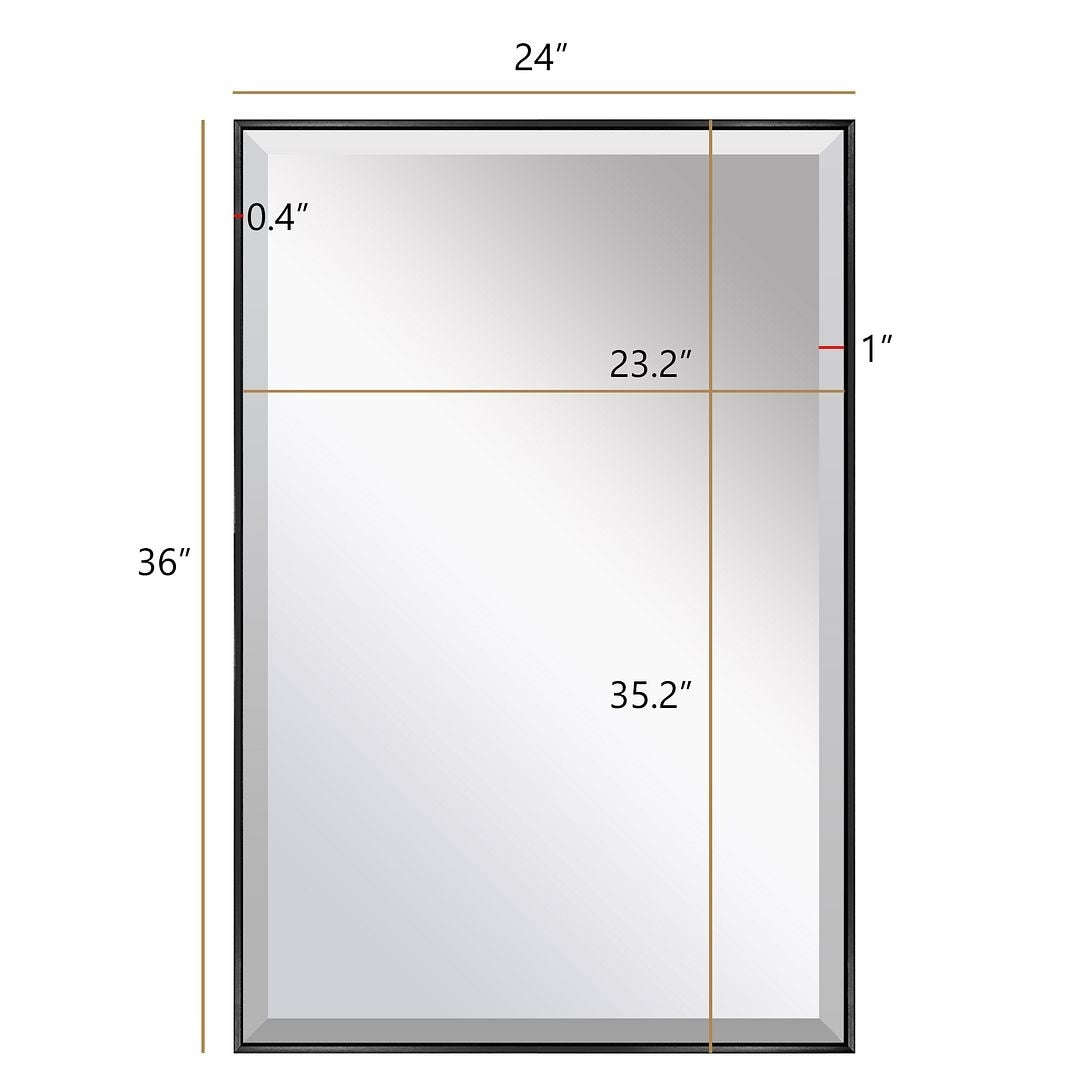 Silver Beveled Framed Wall Mirror