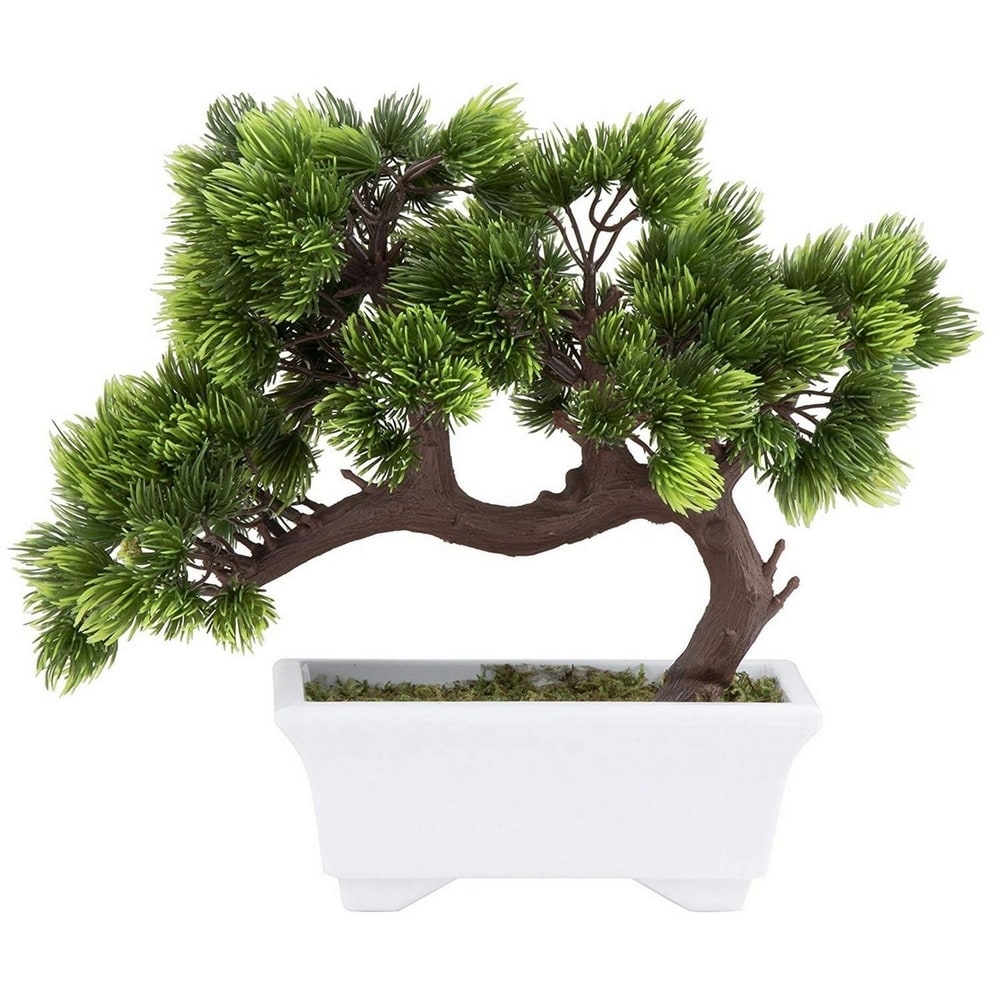 Artificial Potted Pine Bonsai Tree Indoor House Plant