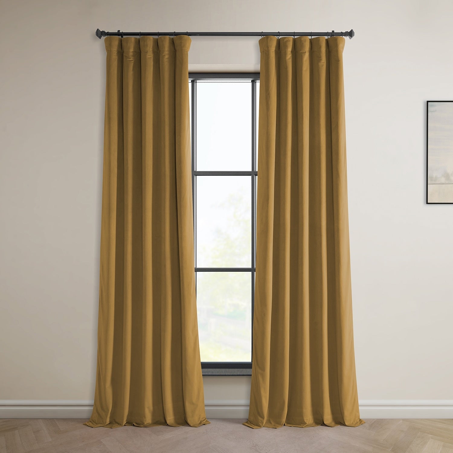 Exclusive Fabrics Plush Velvet Room Darkening Curtain (1 Panel)