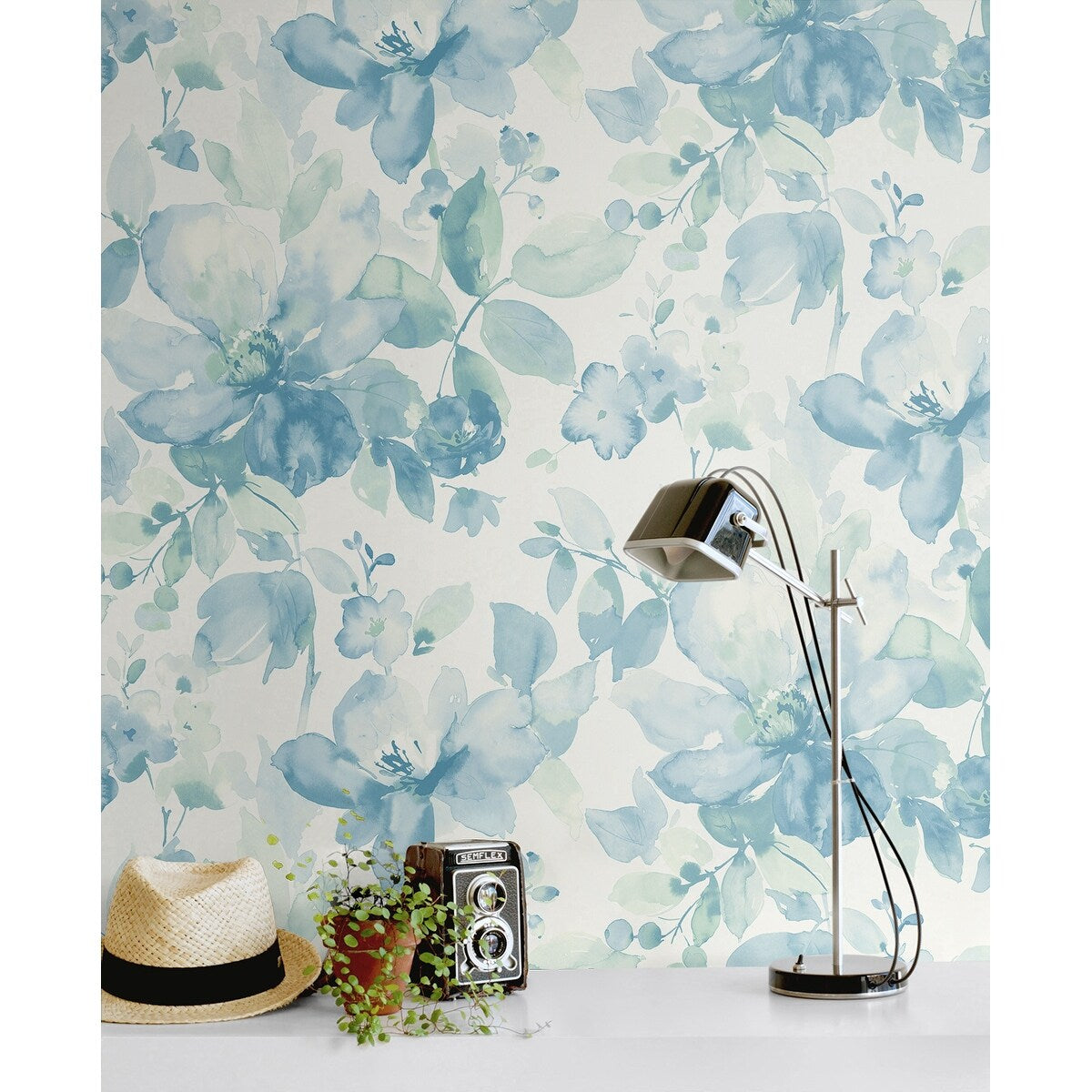 NextWall Watercolor Flower Peel and Stick Wallpaper