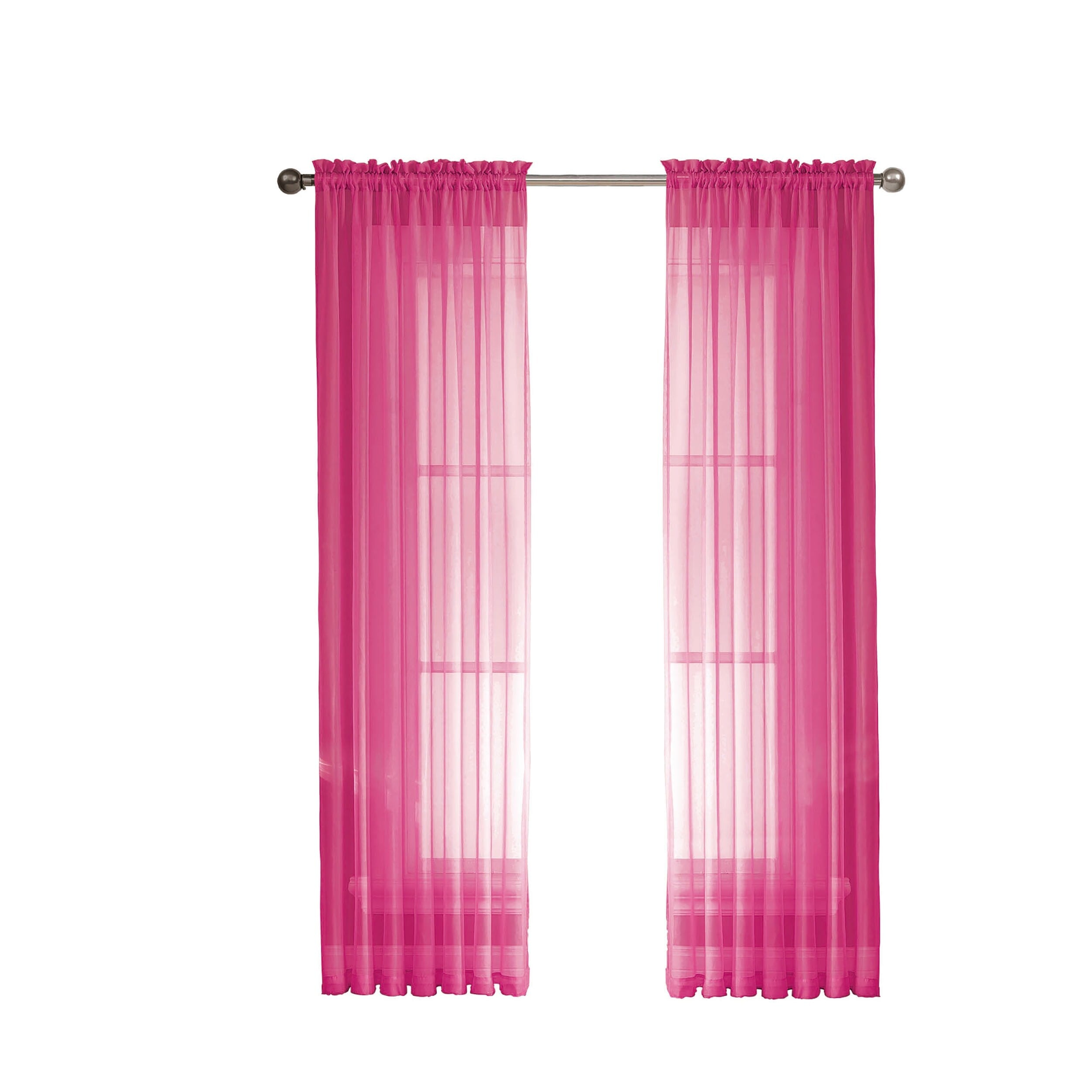 Window Elements Diamond Sheer Voile Extra Wide, 56 Inch Wide. Rod Pocket Curtain Panel