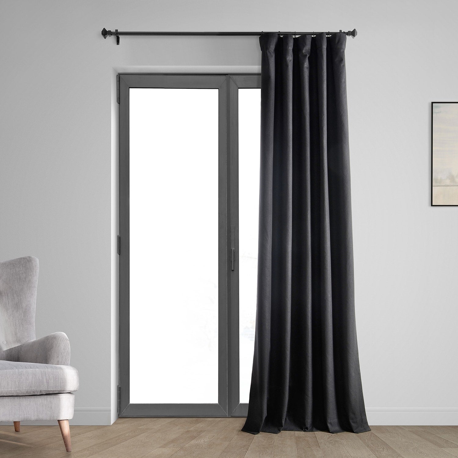 Exclusive Fabrics Vintage Thermal Cross Linen Weave Blackout Curtains (1 Panel)