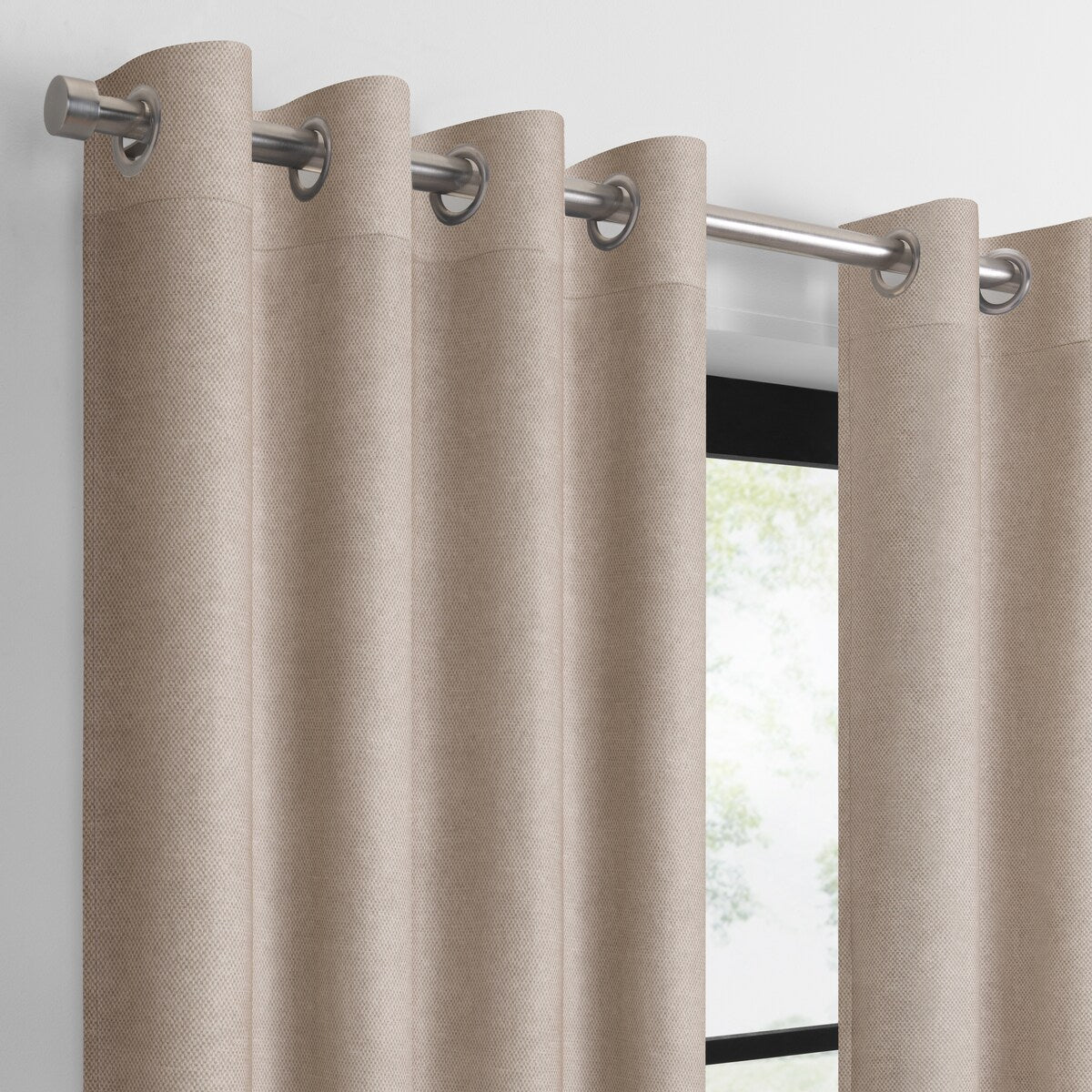 Eclipse Blackout Curtains, Larissa Solid Grommet Curtains