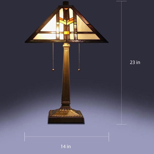 Tiffany Style Mission Table Lamp