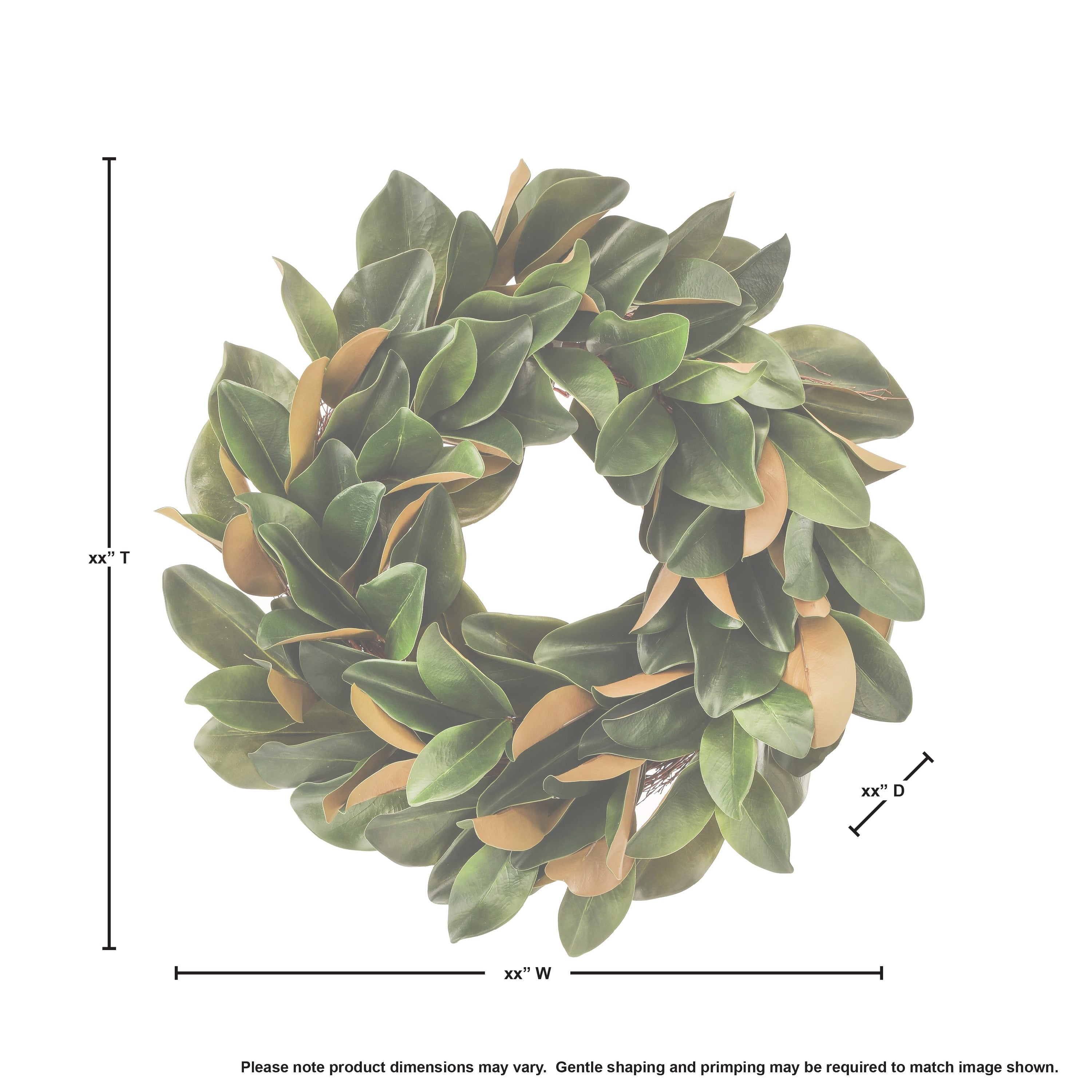 Natural Touch Magnolia Leaf Wreath 27