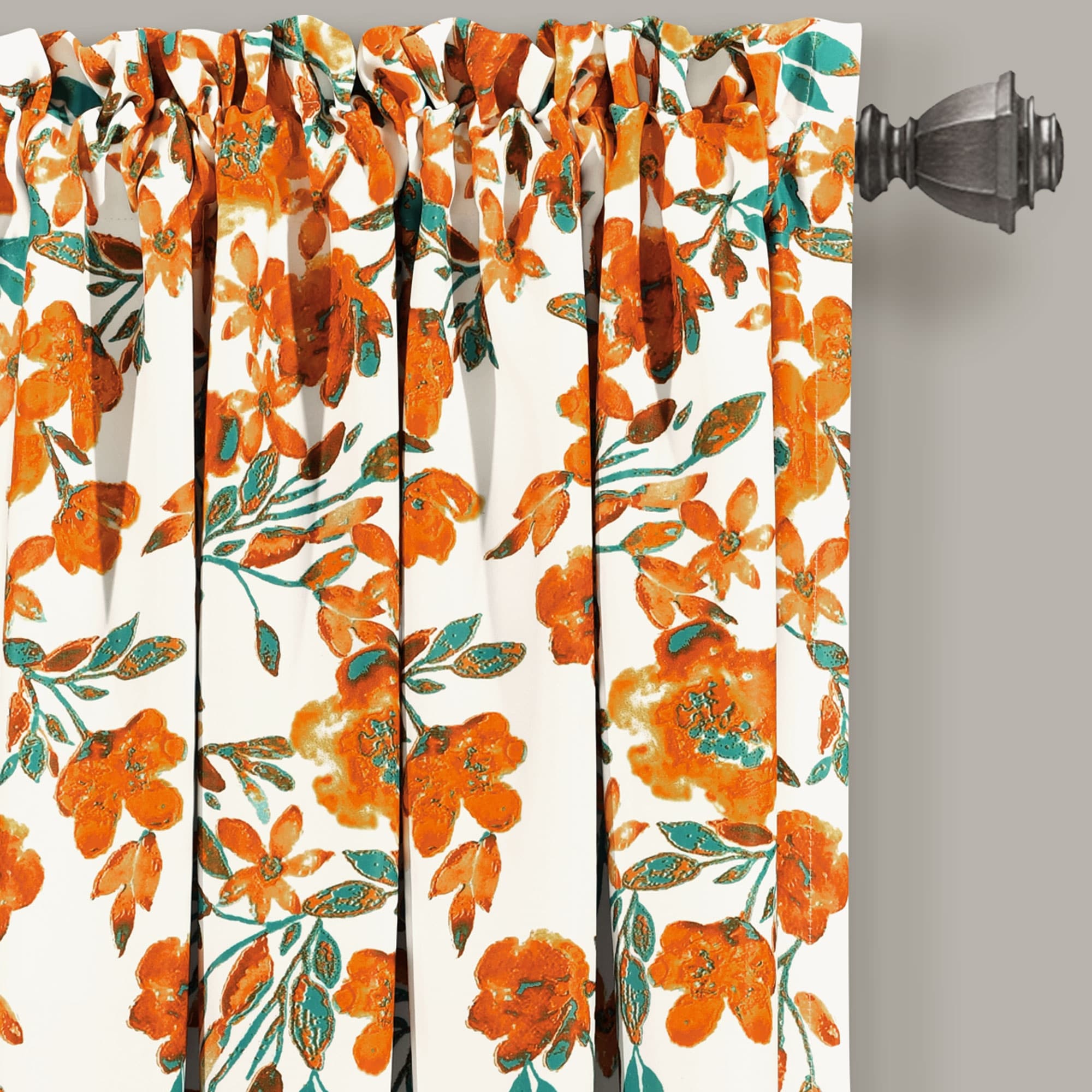 Porch & Den Elcaro Floral Room Darkening Curtain Panel Pair