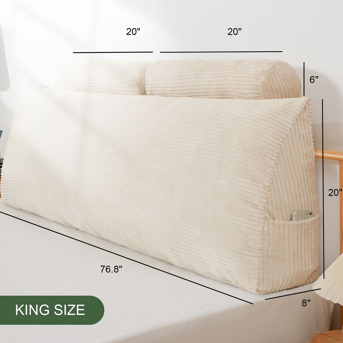 Wedge Headboard Pillow,Bed Rest Reading Pillow