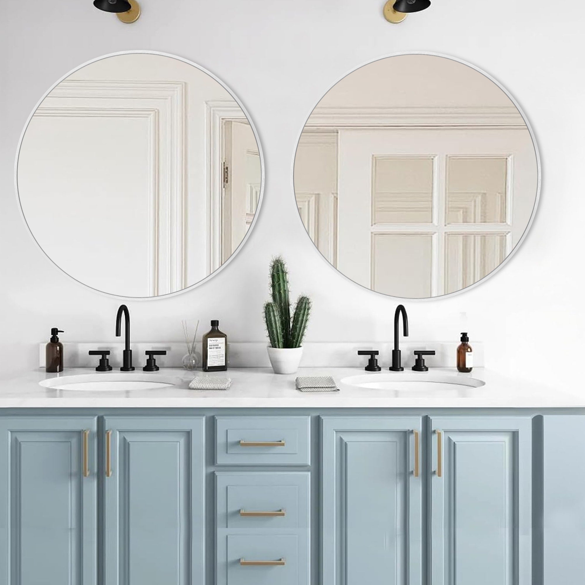 Modern Bathroom Wall Mounted Round Vanity Mirror