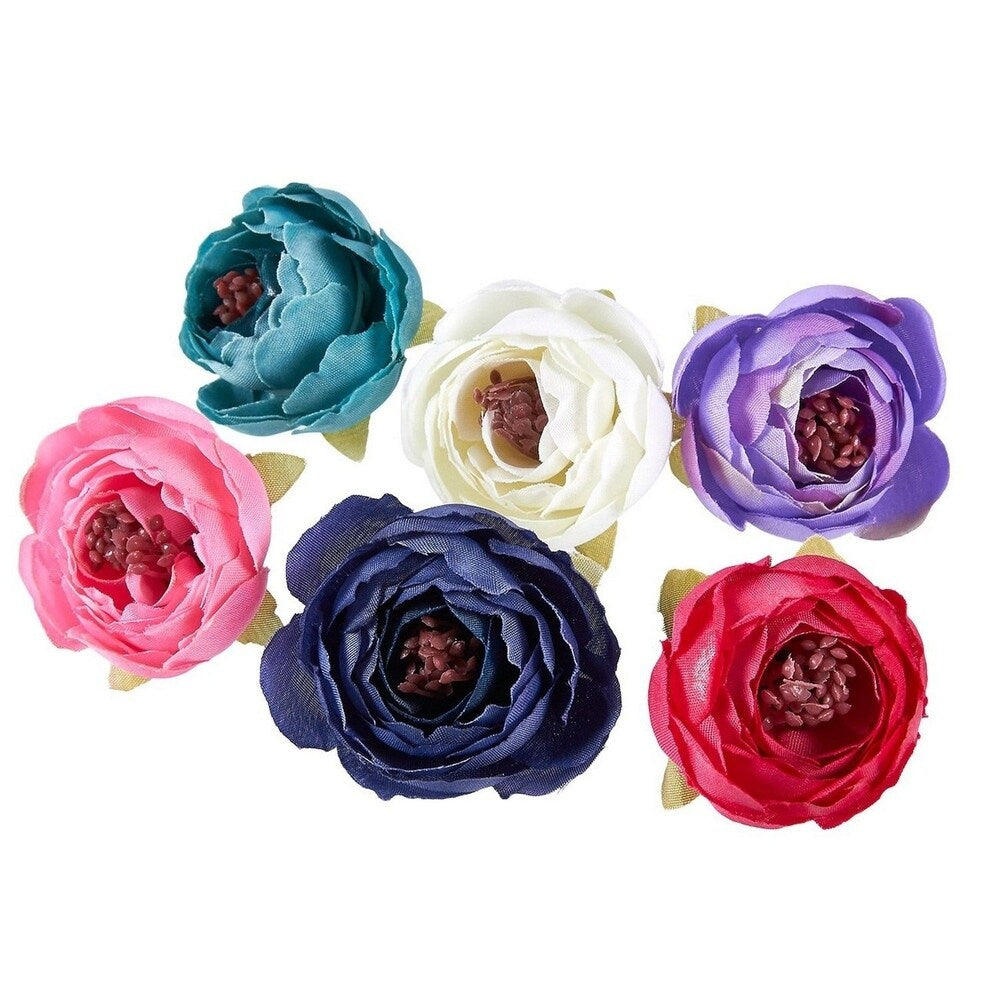 60-Pack Peony Flower Heads Artificial Flowers Wedding Decorations Mixed Colors