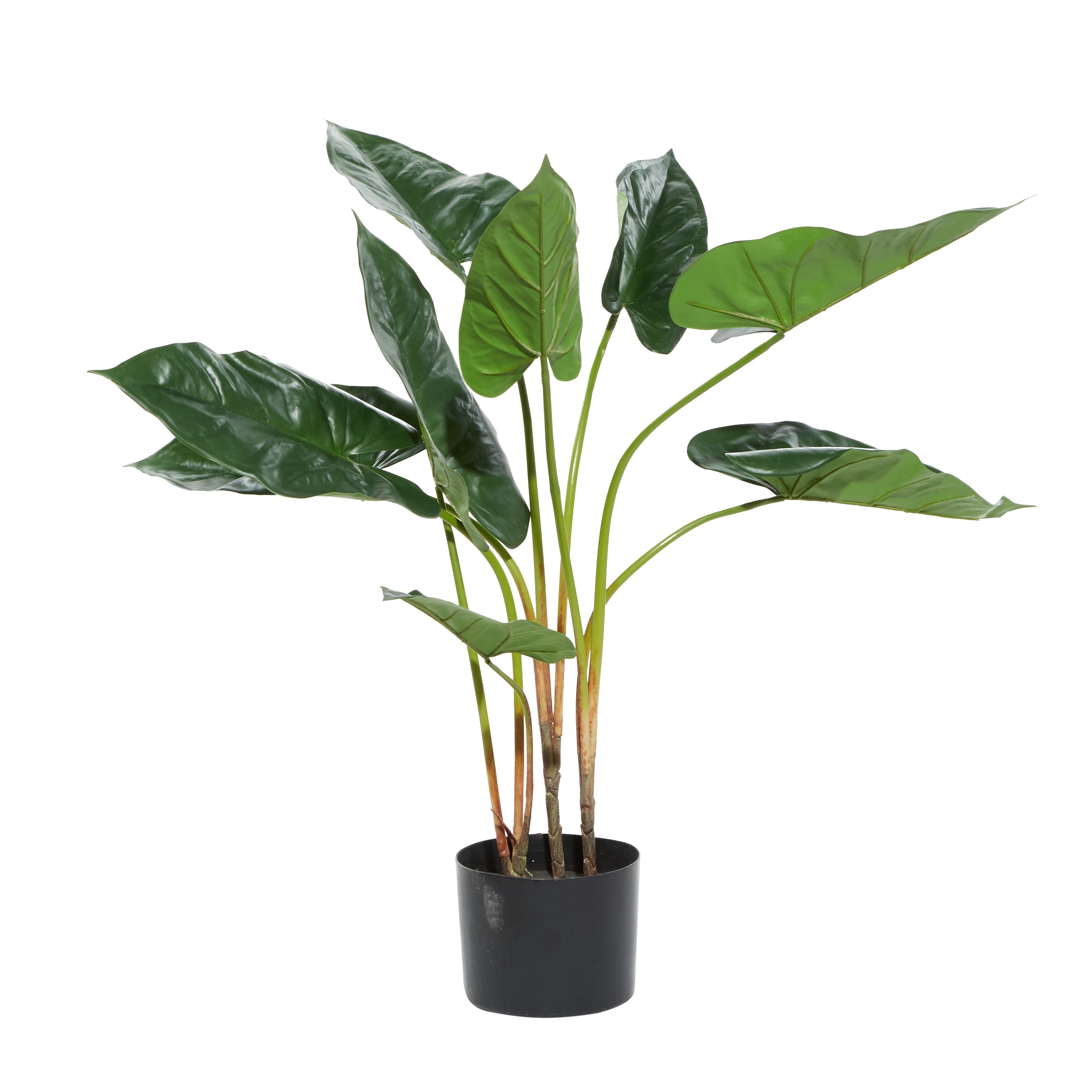 Traditional Green Tropical Faux Foliage Decorative Potted Tree