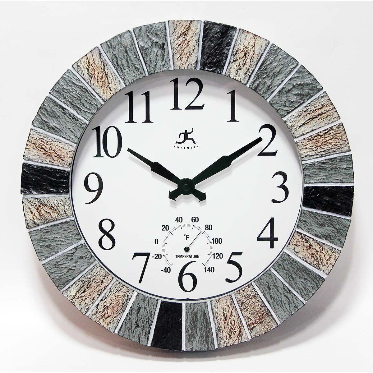 13 In/Outdoor Faux Slate Clock - 13 x 2 x 13