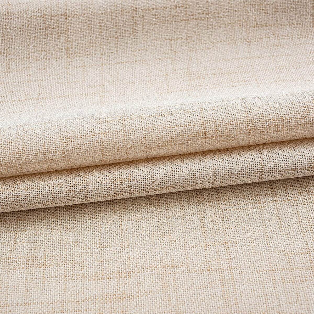 DriftAway Pinch Pleat Linen Textured Semi Sheer Solid Curtains Back Tabs