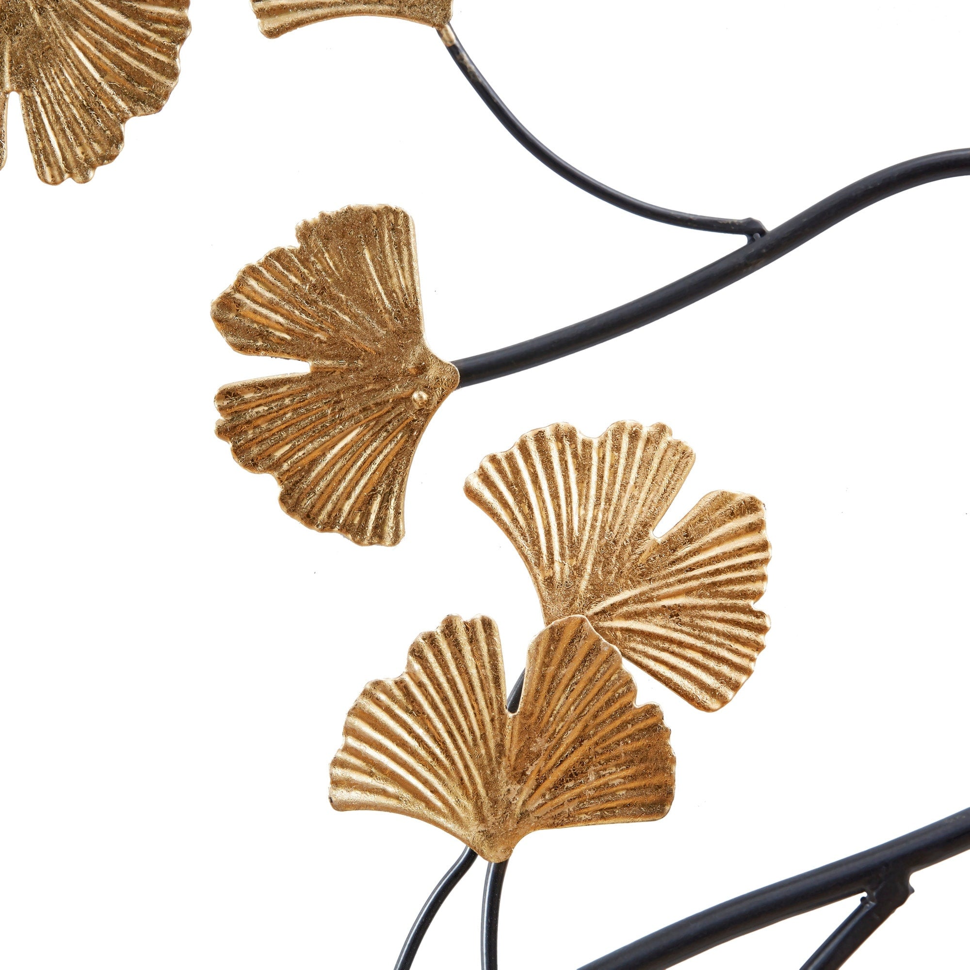 Madison Park Golden Gingko Leaves 3-piece Metal Wall Decor Set