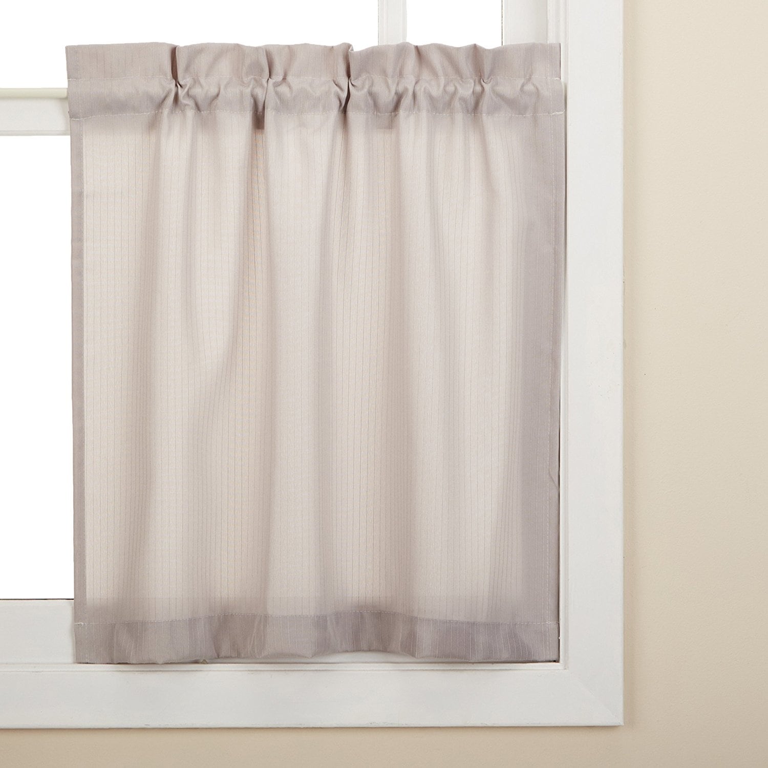 Opaque Ribcord Kitchen Curtain Pieces - Tiers/ Valances/ Swags