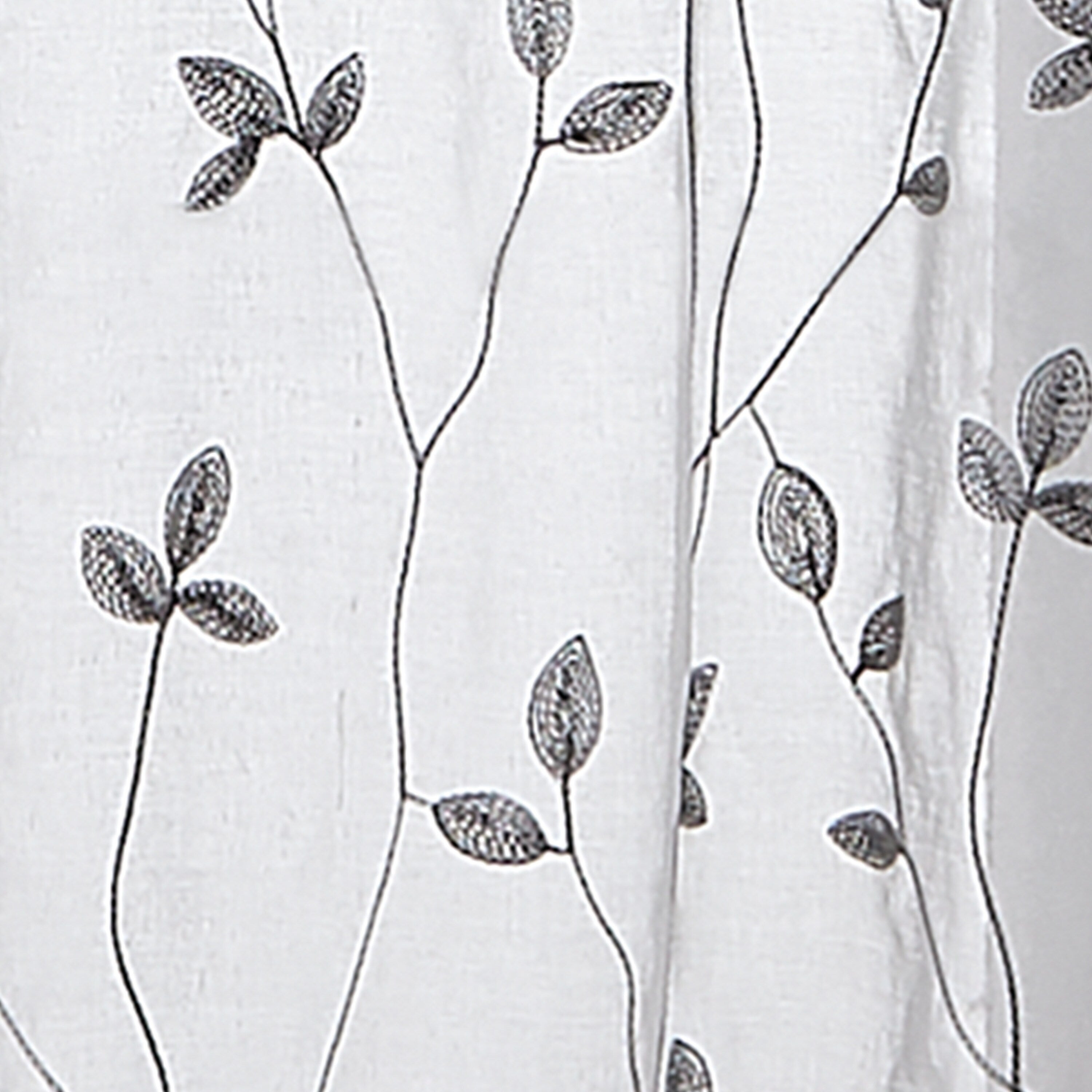 Curtainworks Botanical Embroidery Valance and Tier Pair Curtain Collection