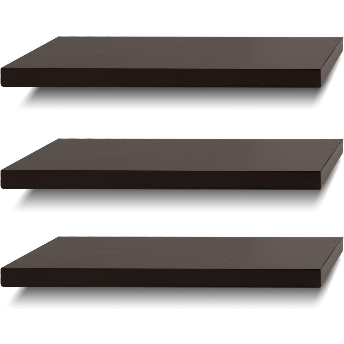 Floating Shelves Wall Shelf Solid Wood for Bathroom Bedroom Kitchen Wall Decor Set of 3