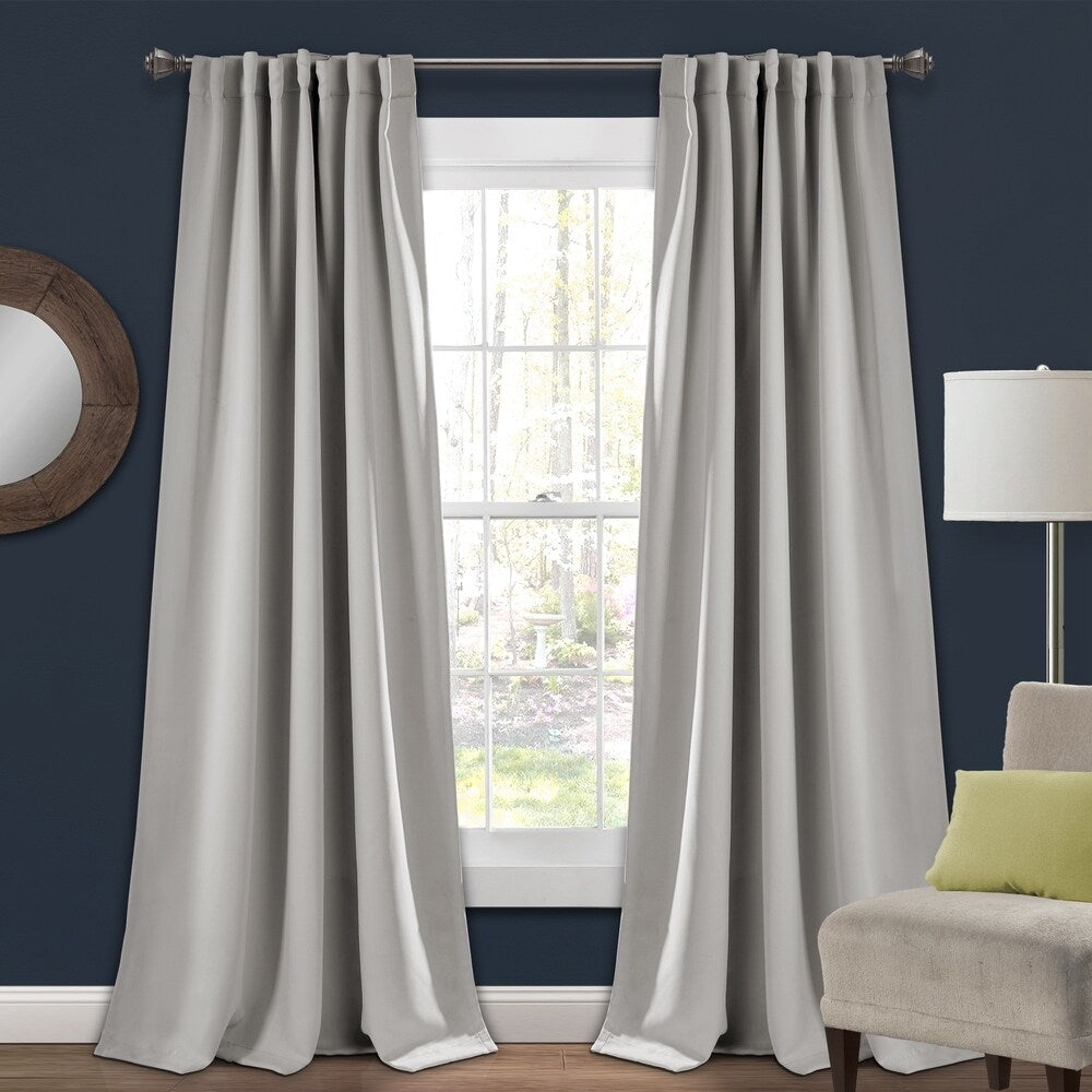 Porch & Den Linda Insulated Back Tab Blackout Window Curtain Panel Pair