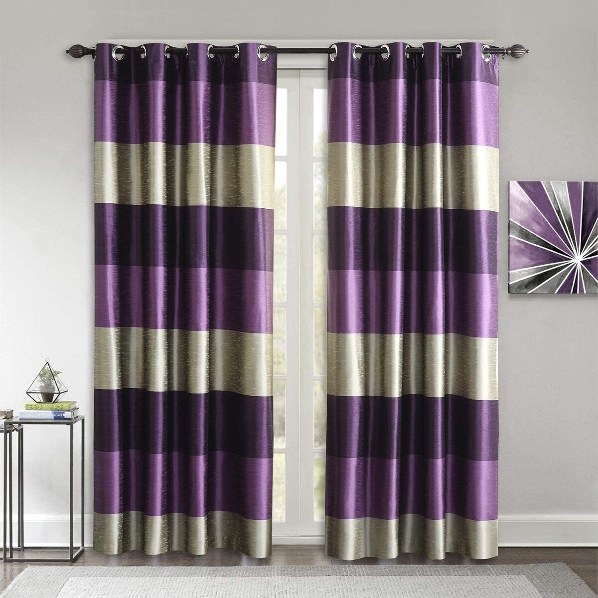 Deco Window 2 Pcs Blackout Curtain Panels Room Darkening Privacy with Thermal Insulation & Eyelets