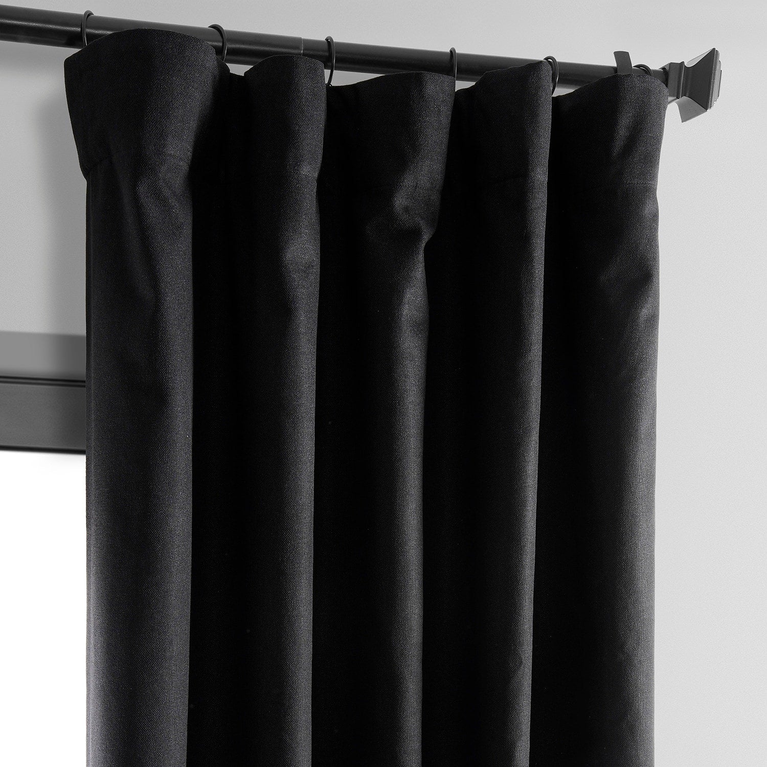 Exclusive Fabrics Vintage Thermal Cross Linen Weave Blackout Curtains (1 Panel)