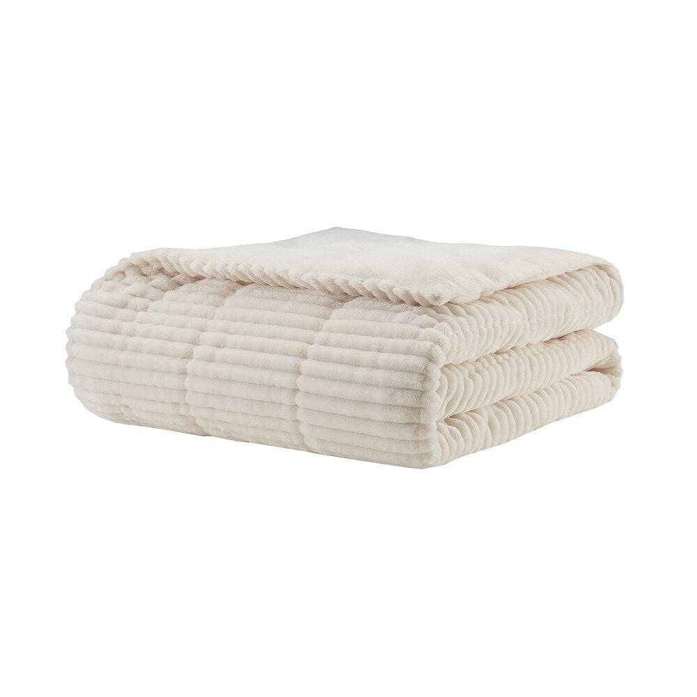 Madison Park Parker Oversized Plush Down Alternative Filled Throw