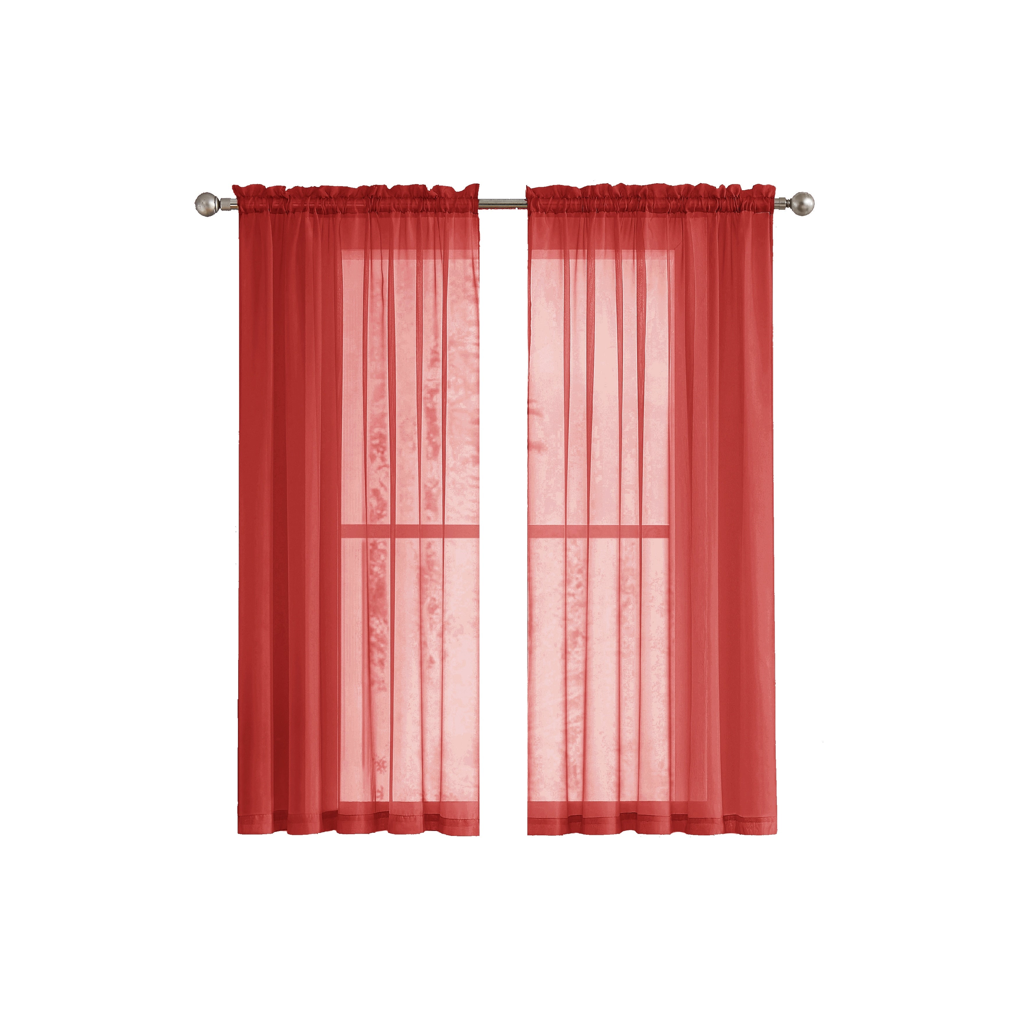 Window Elements Diamond Sheer Voile Extra Wide, 56 Inch Wide. Rod Pocket Curtain Panel