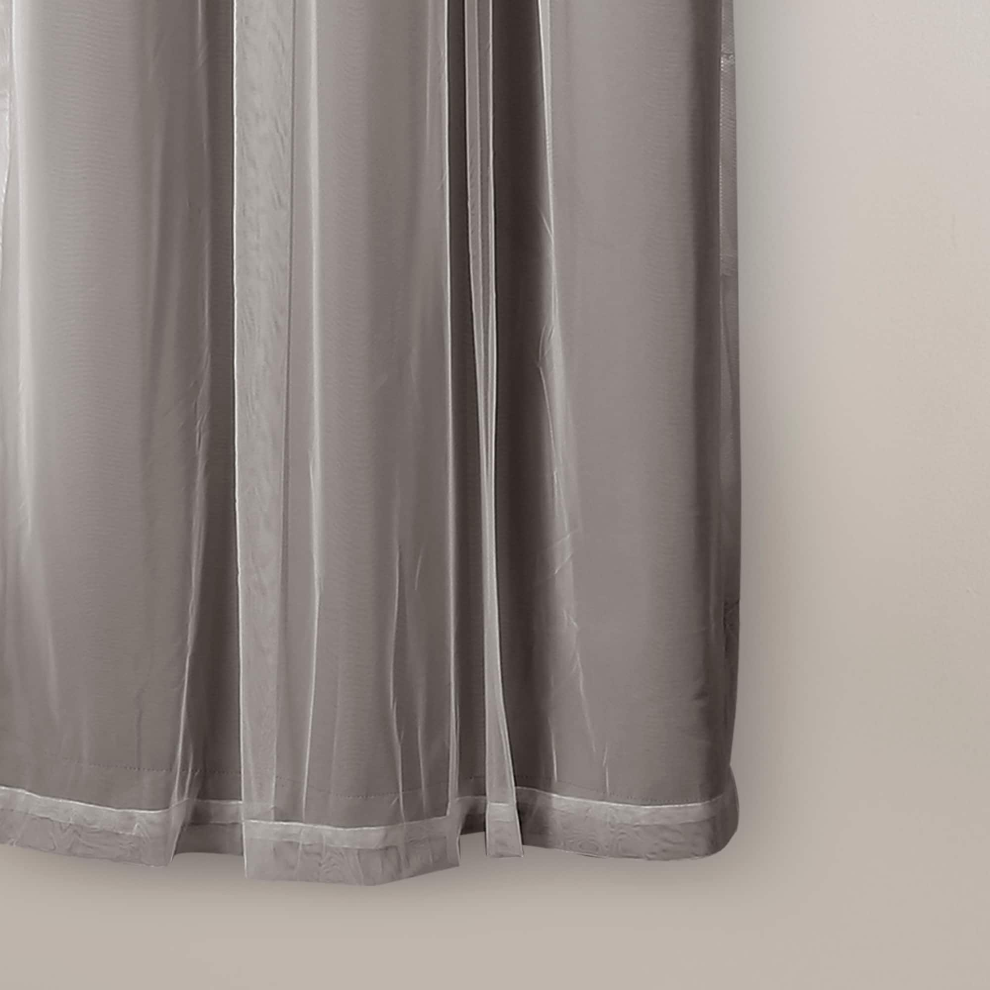 Lush Decor Grommet Sheer Panel Pair with Insulated Blackout Lining