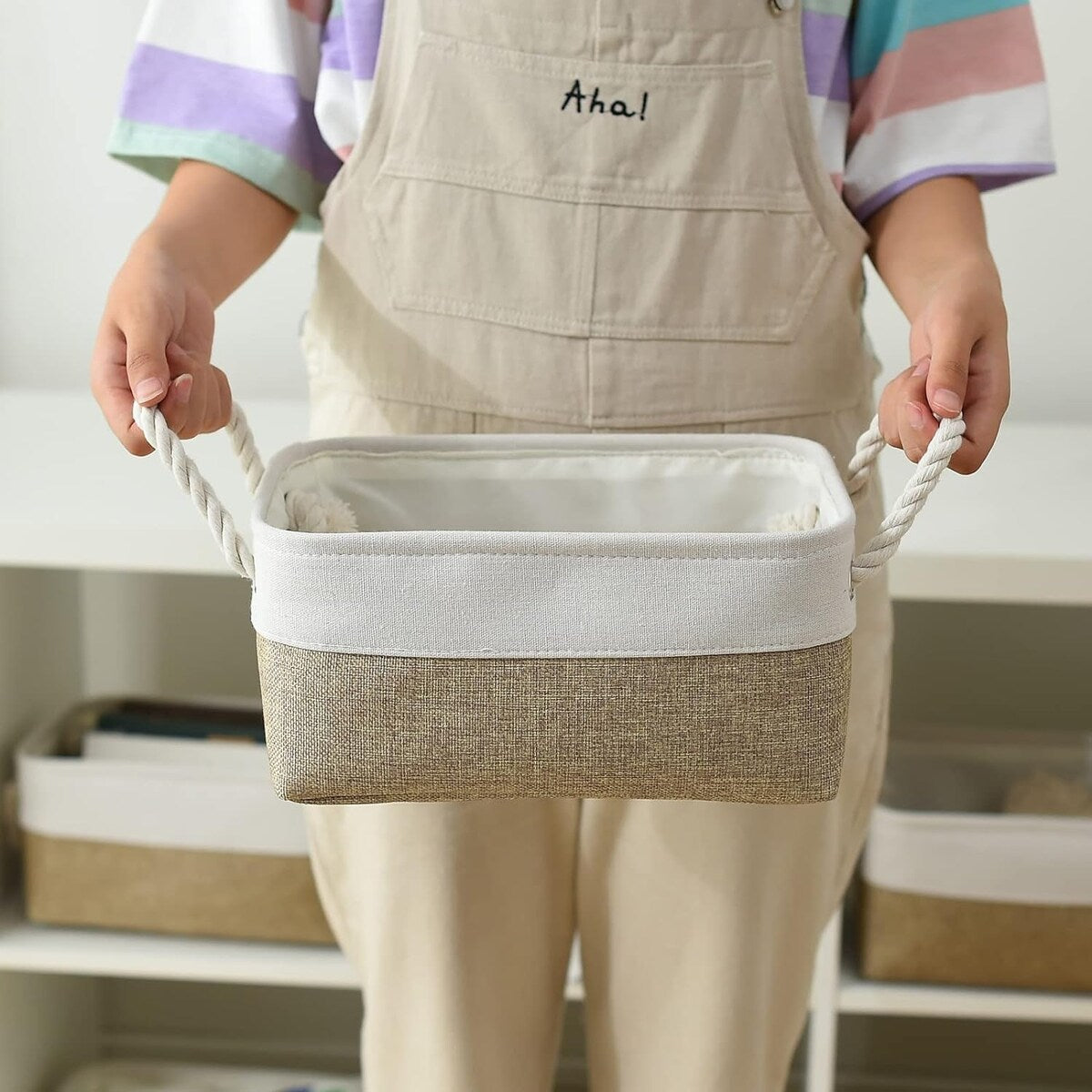 Small Storage Baskets for Organizing- 6 Pack